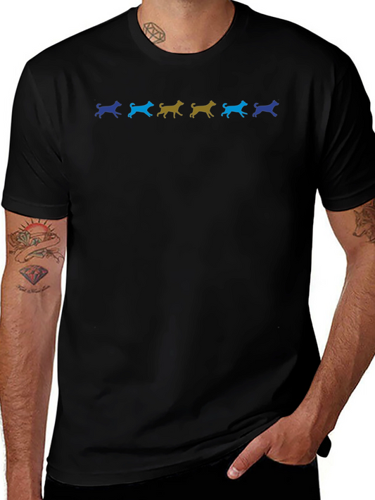Dog Breed Silhouette Graphic Tee - Black