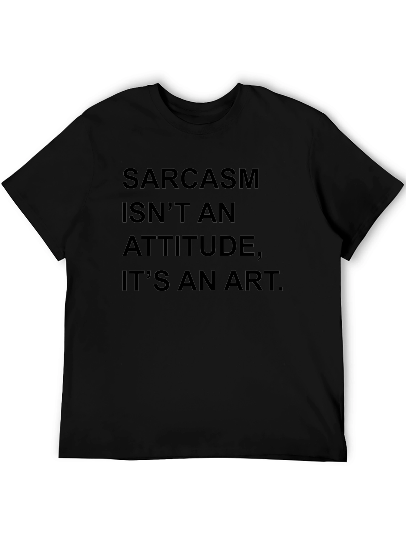 Sarcasm Art Black Graphic Tee