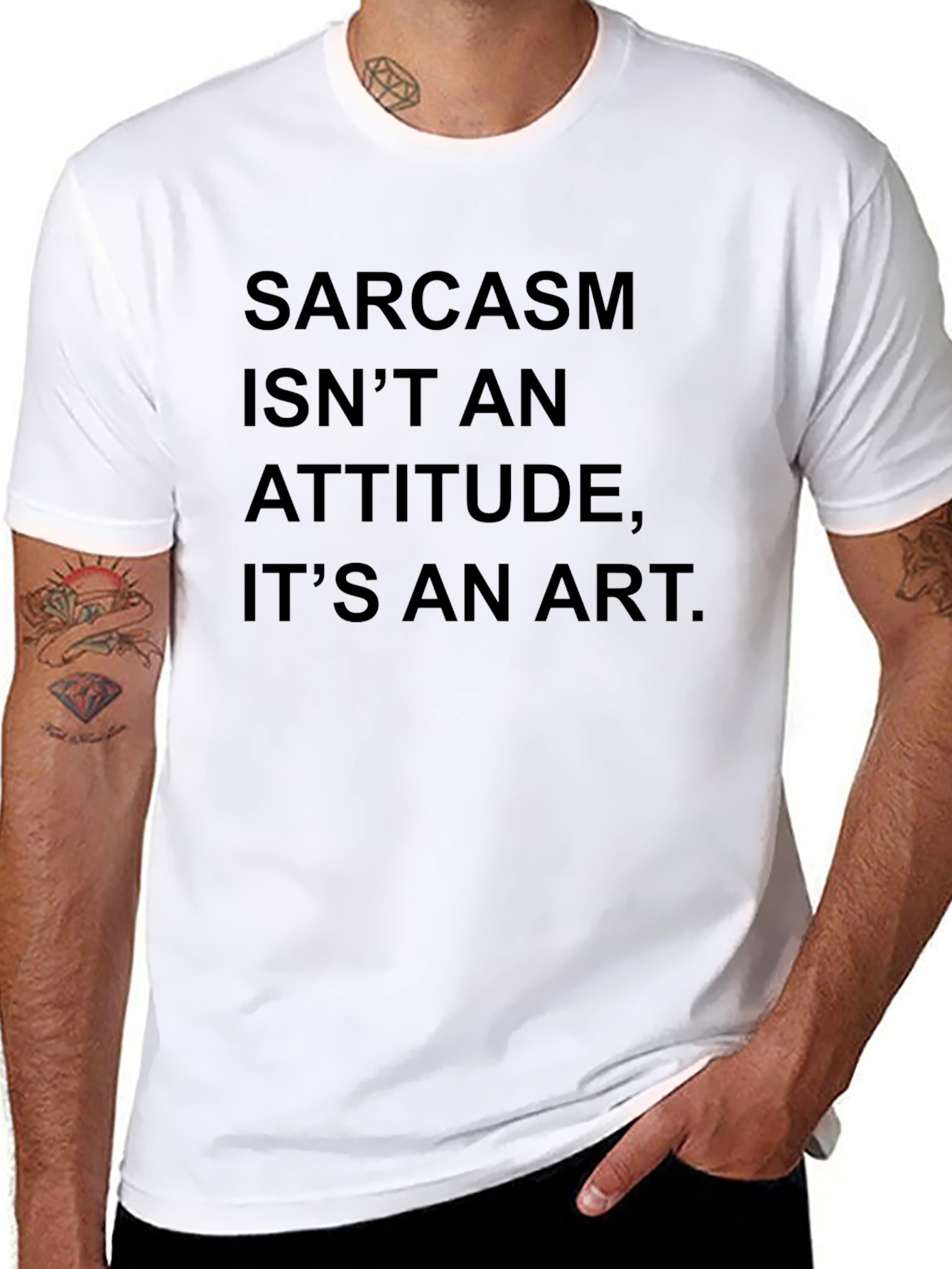 Sarcasm Art Black Graphic Tee