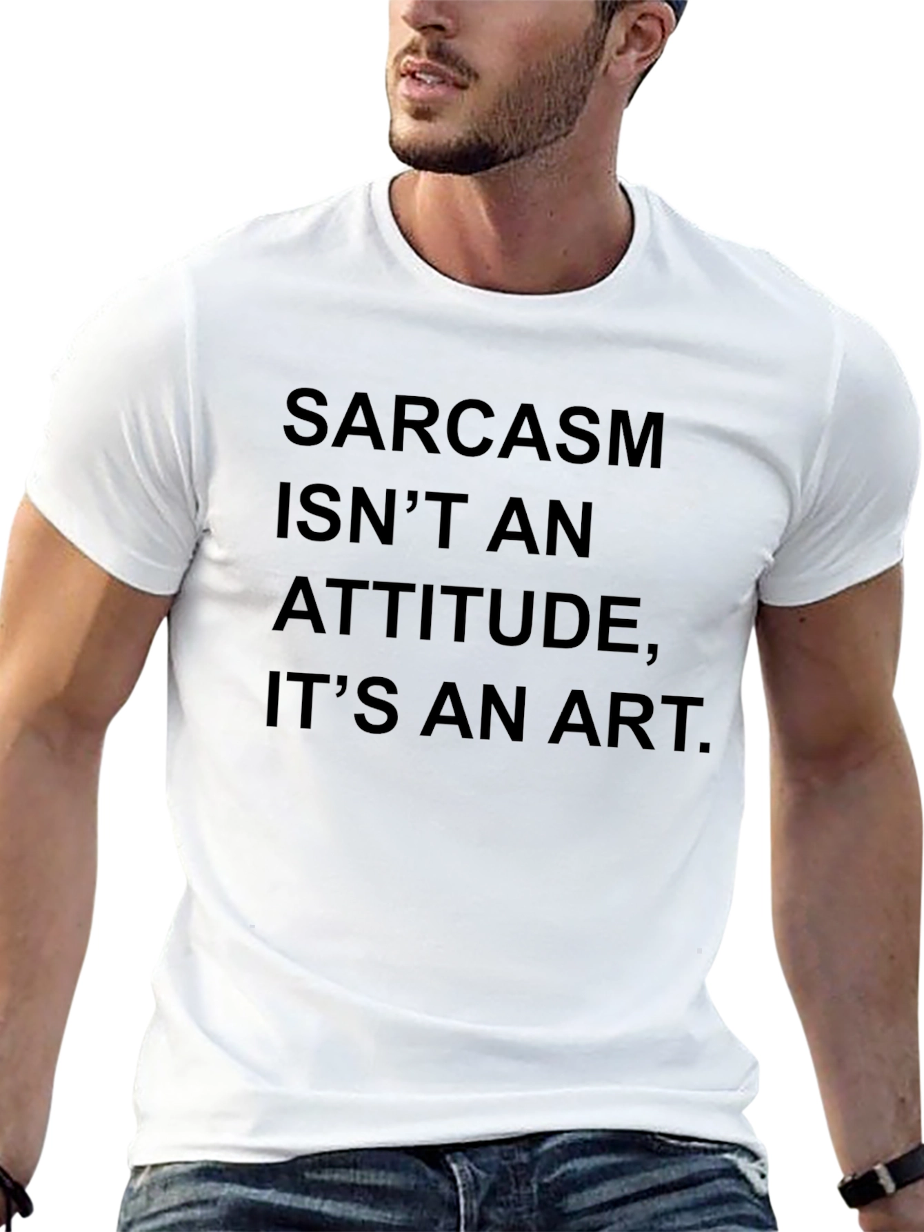 Sarcasm Art Black Graphic Tee