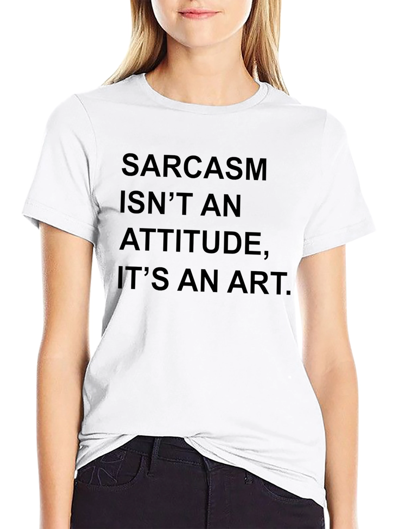 Sarcasm Art Black Graphic Tee