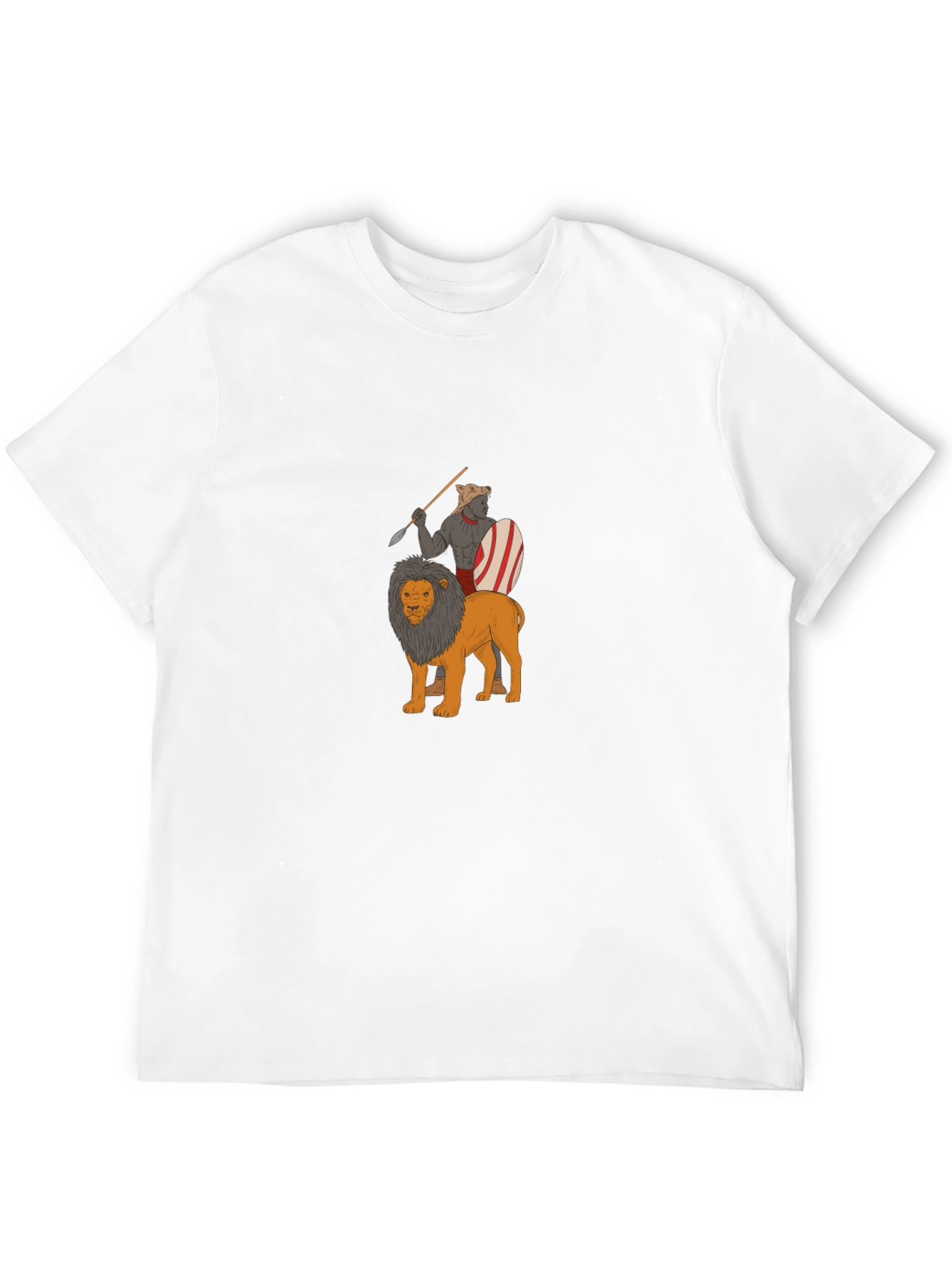 Warrior Riding Lion Graphic Tee
