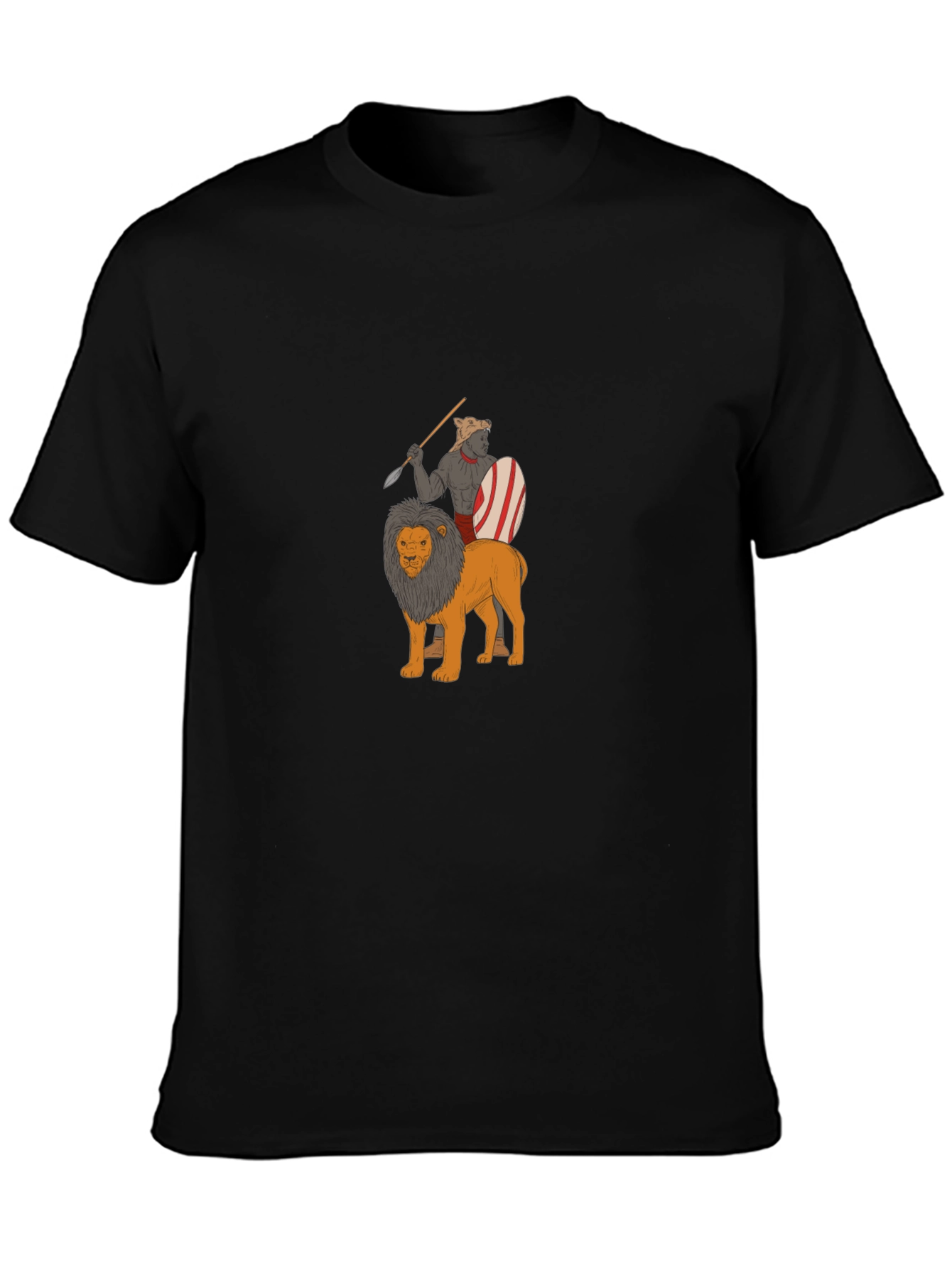 Warrior Riding Lion Graphic Tee
