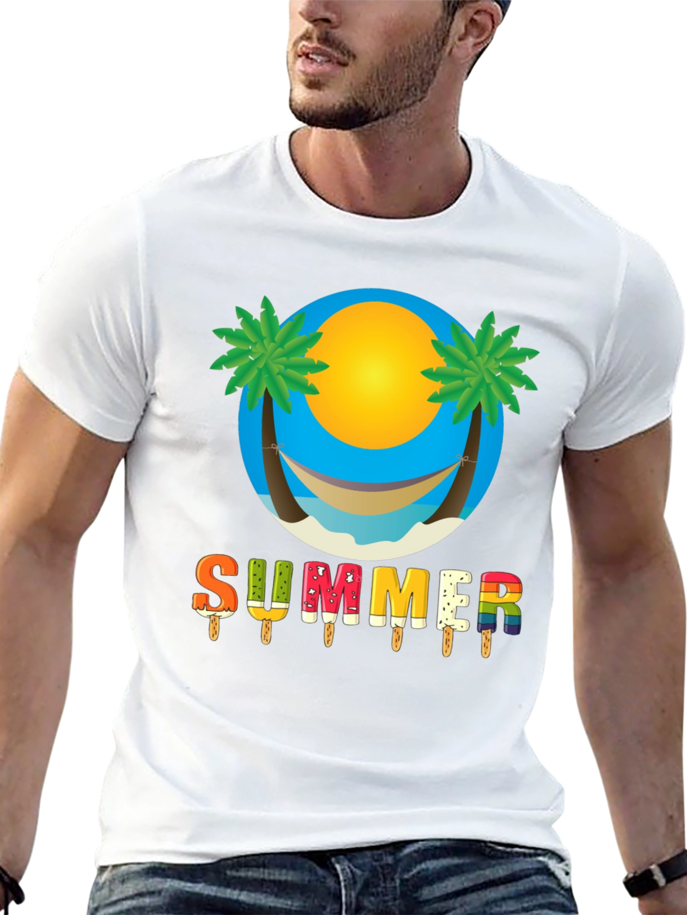 Summer Hammock Beach Graphic T-Shirt