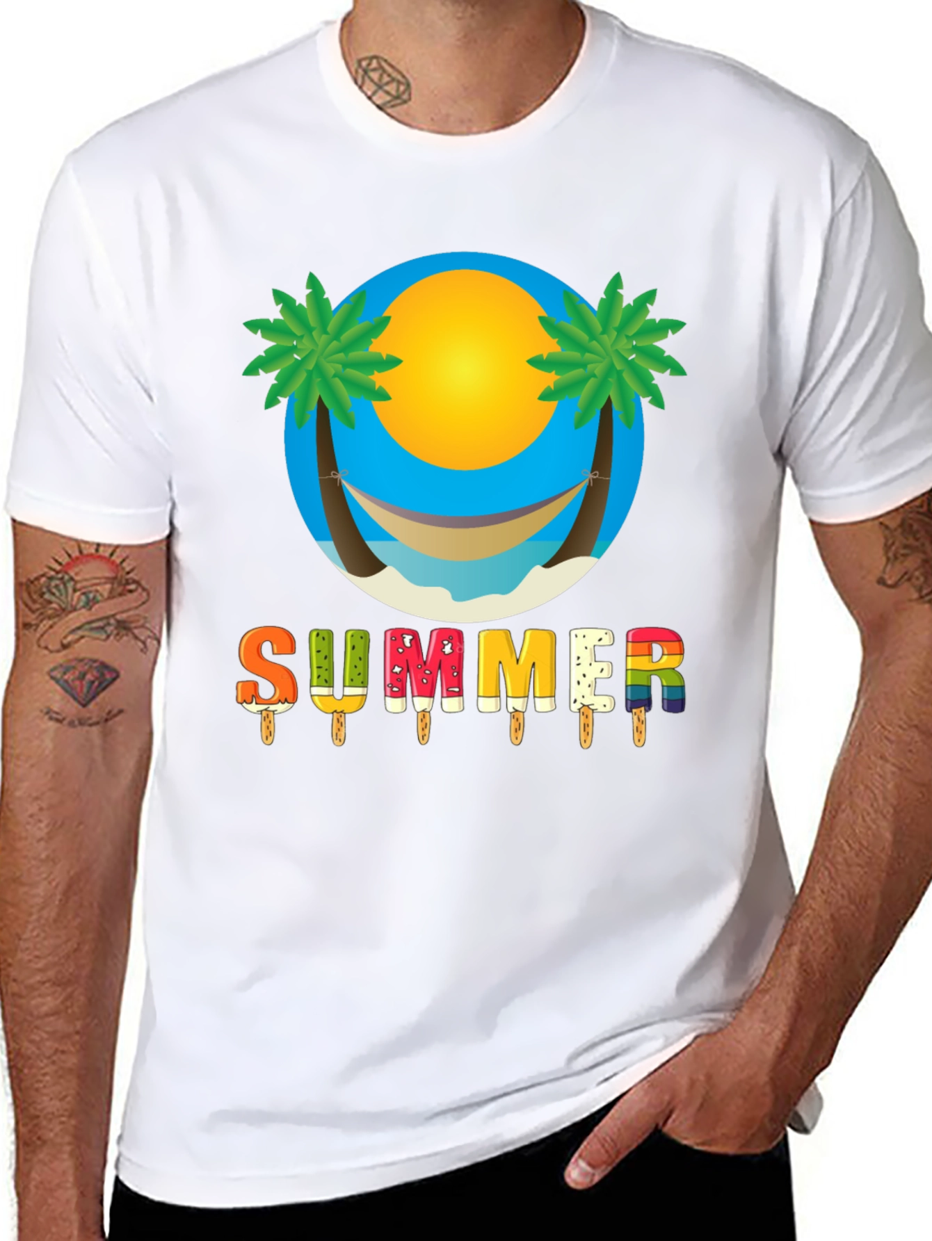 Summer Hammock Beach Graphic T-Shirt