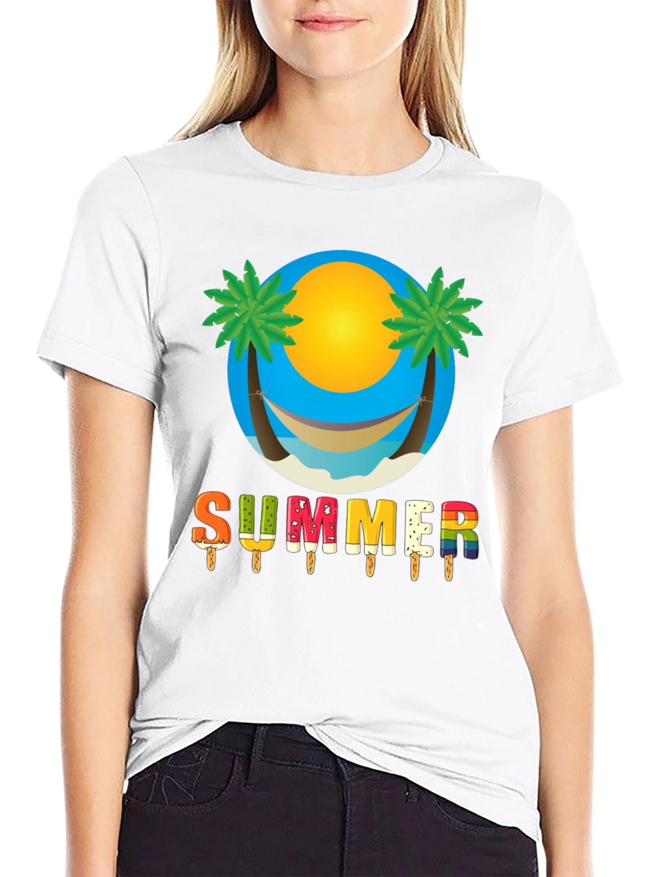 Summer Hammock Beach Graphic T-Shirt