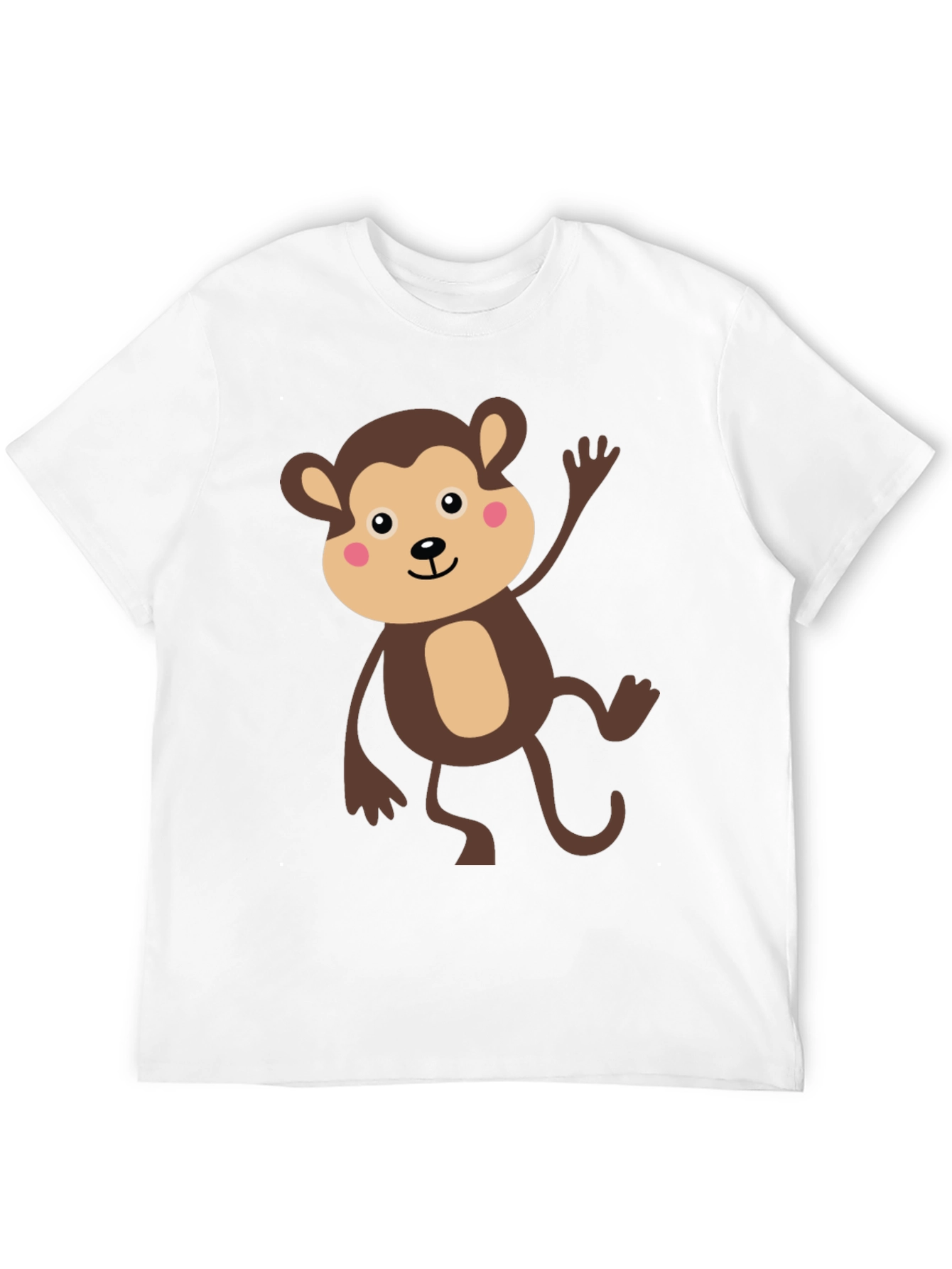Cute Monkey Graphic T-Shirt - Black Cotton Tee