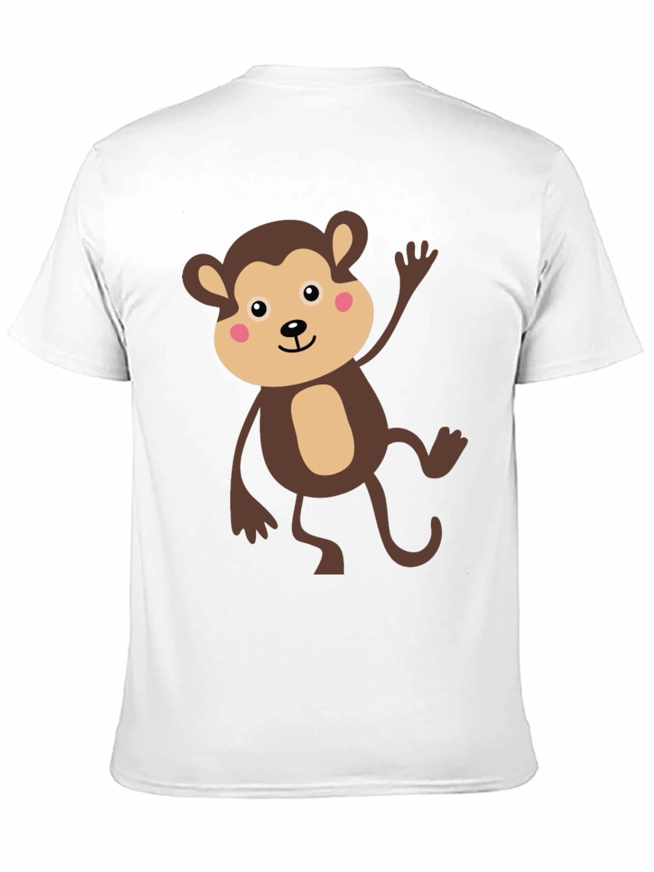 Cute Monkey Graphic T-Shirt - Black Cotton Tee