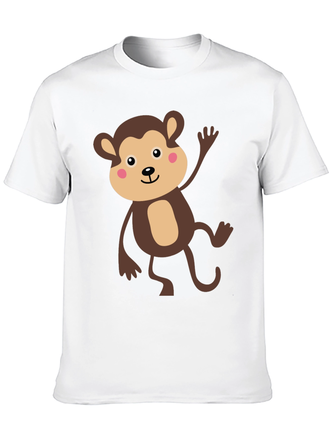Cute Monkey Graphic T-Shirt - Black Cotton Tee