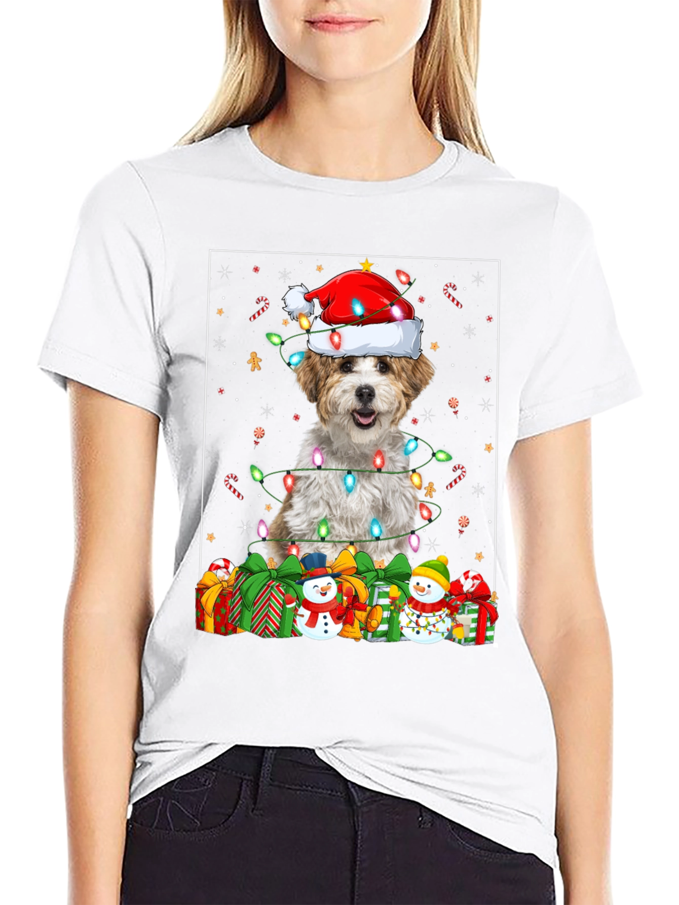 Festive Dog Christmas T-Shirt