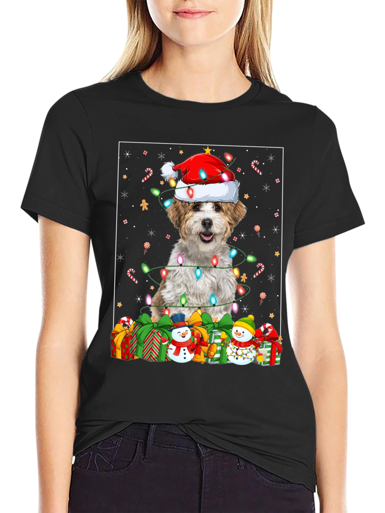 Festive Dog Christmas T-Shirt