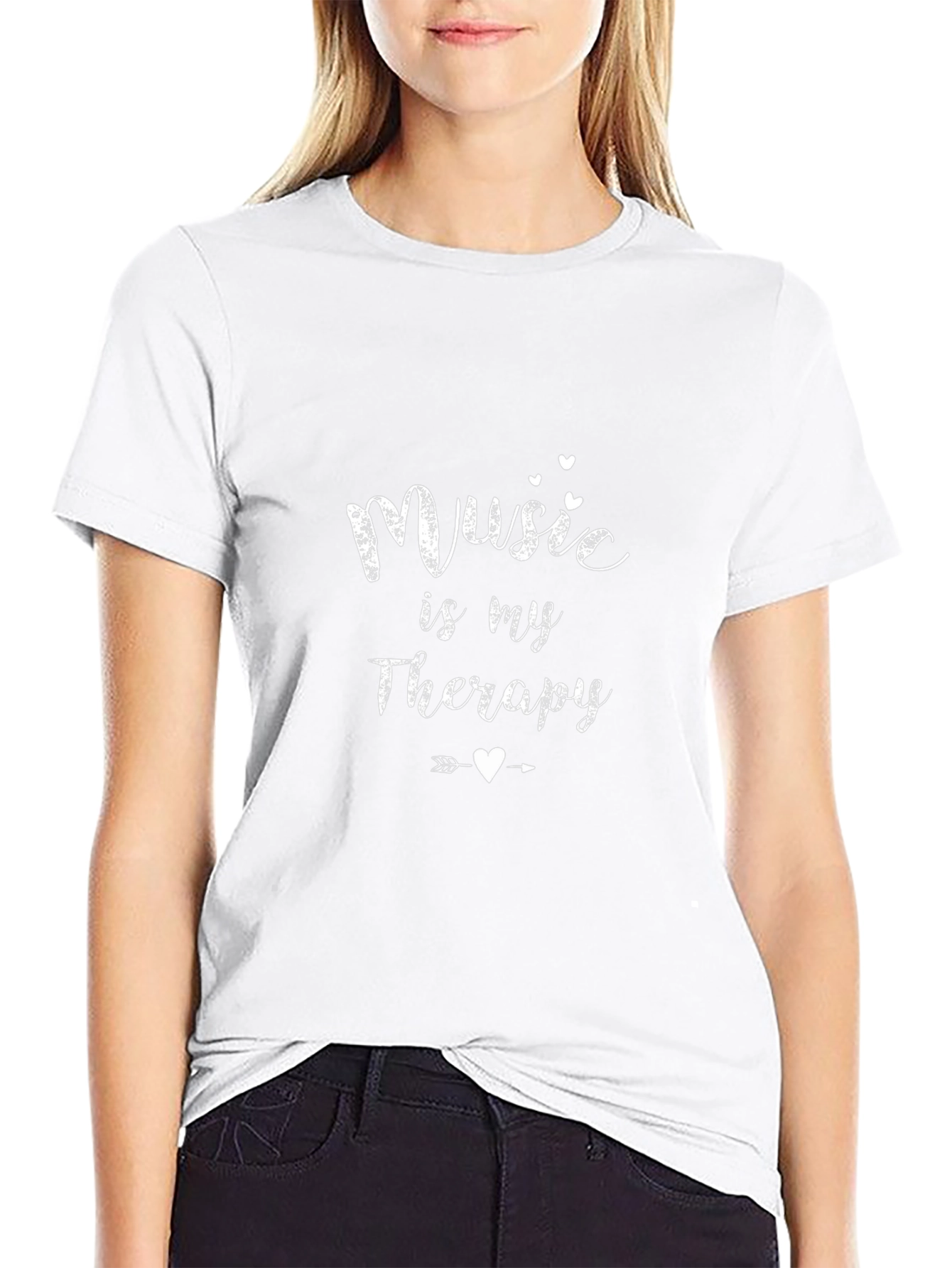 Music is my Therapy T-Shirt - Black