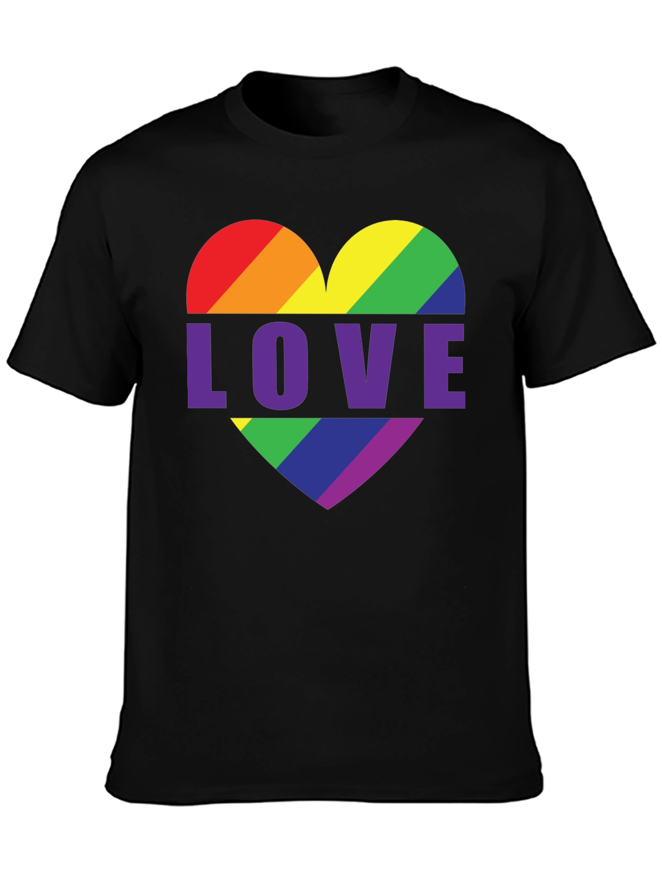 Rainbow Heart Pride T-Shirt - Love Wins