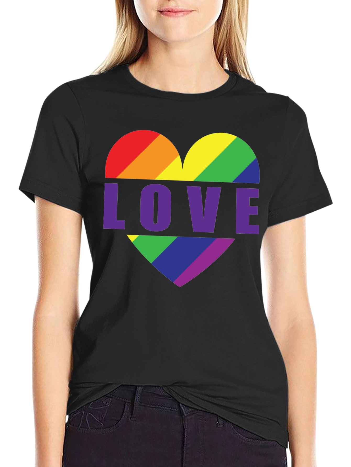 Rainbow Heart Pride T-Shirt - Love Wins