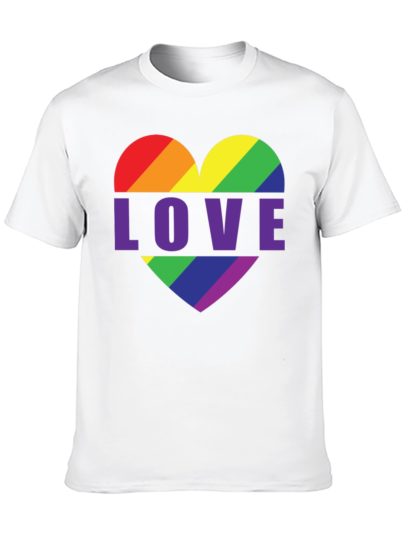 Rainbow Heart Pride T-Shirt - Love Wins