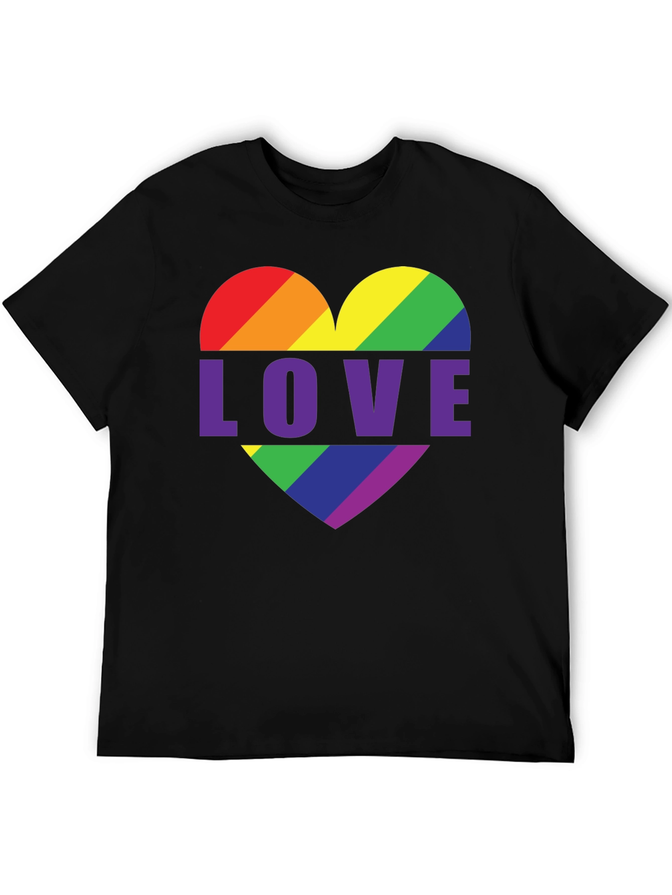 Rainbow Heart Pride T-Shirt - Love Wins