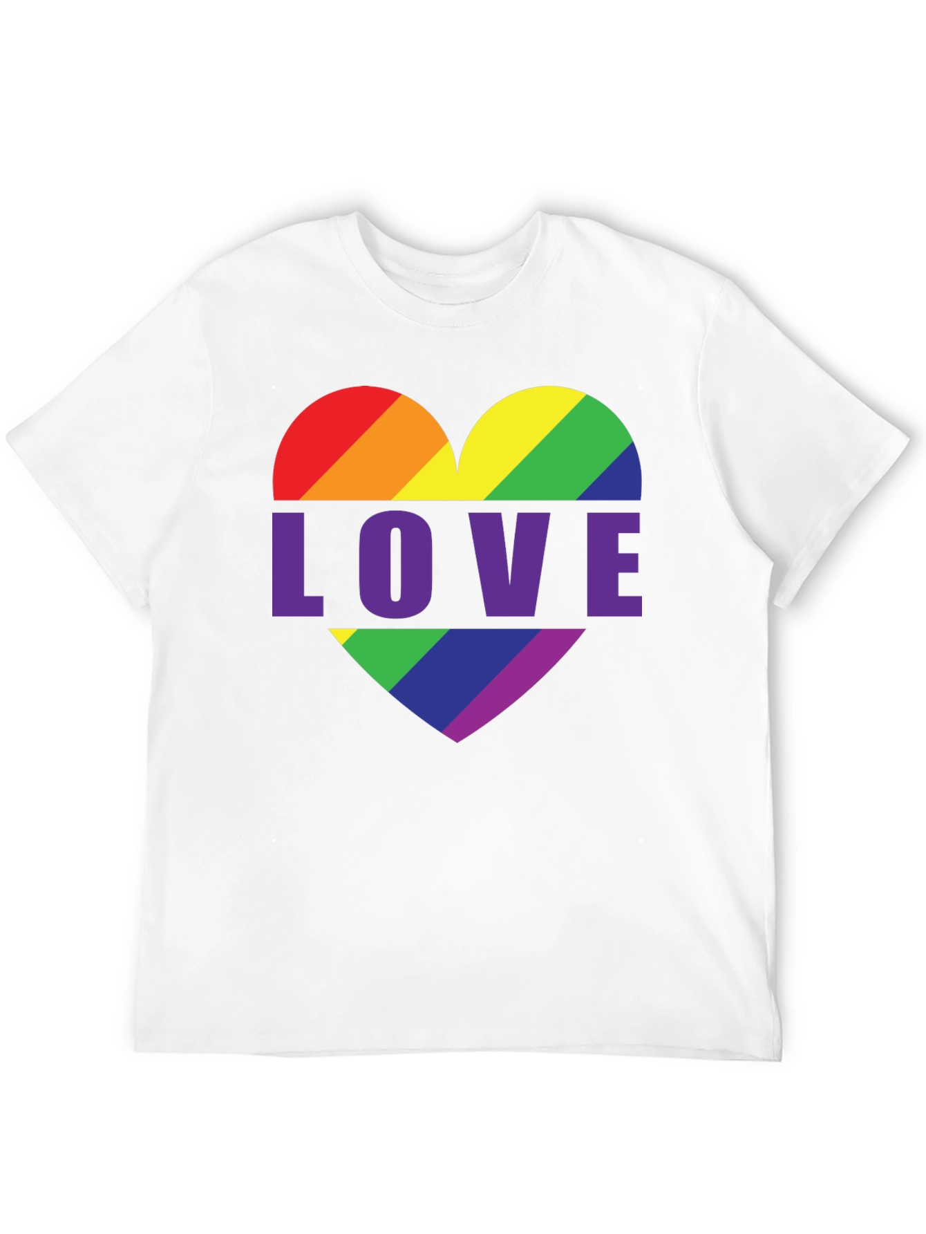 Rainbow Heart Pride T-Shirt - Love Wins