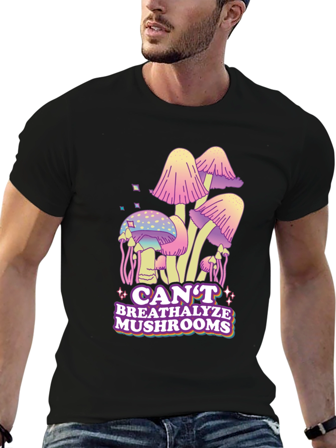 Cant Breathalyze Mushrooms Graphic Tee