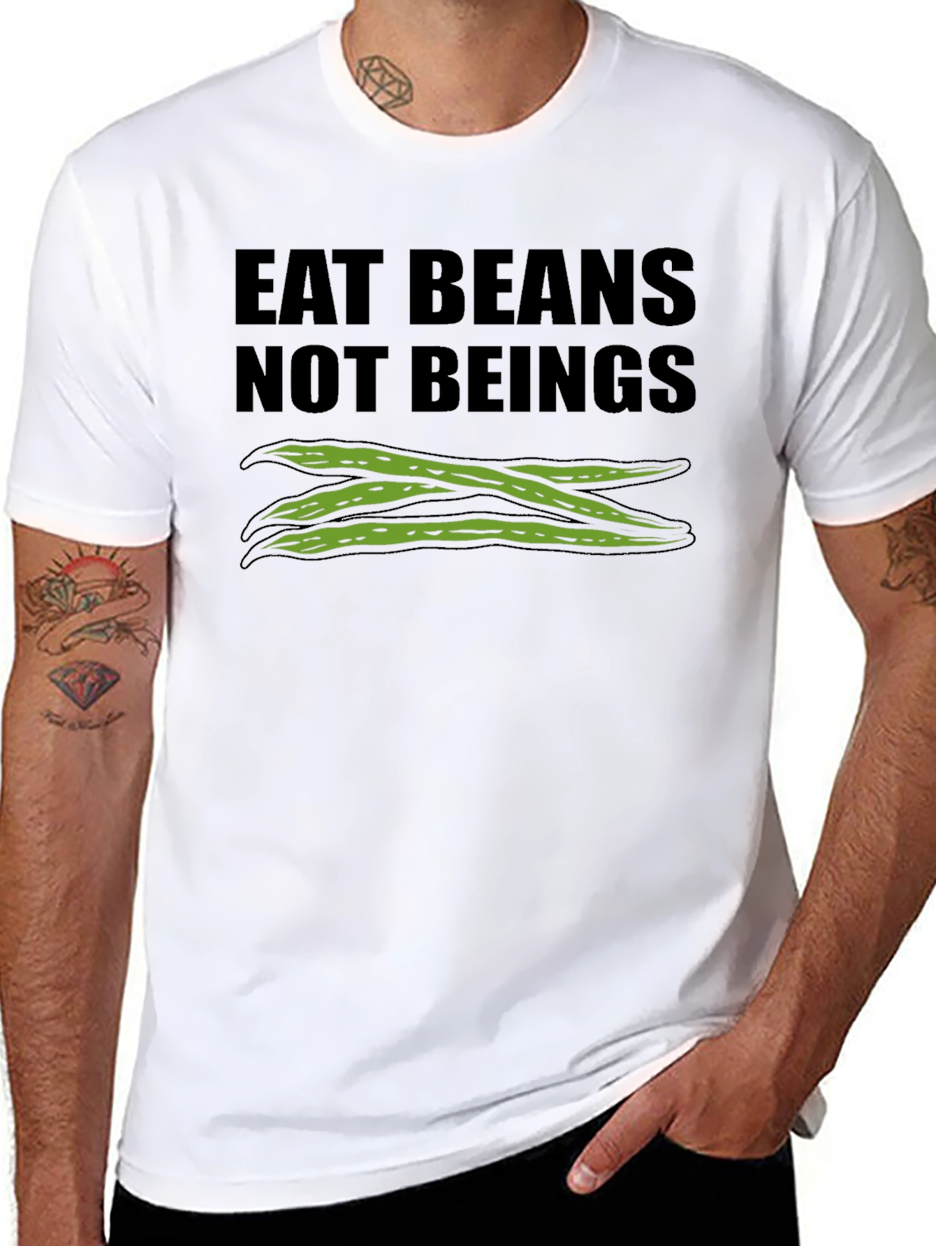 Eat Beans Not Beings Graphic Tee