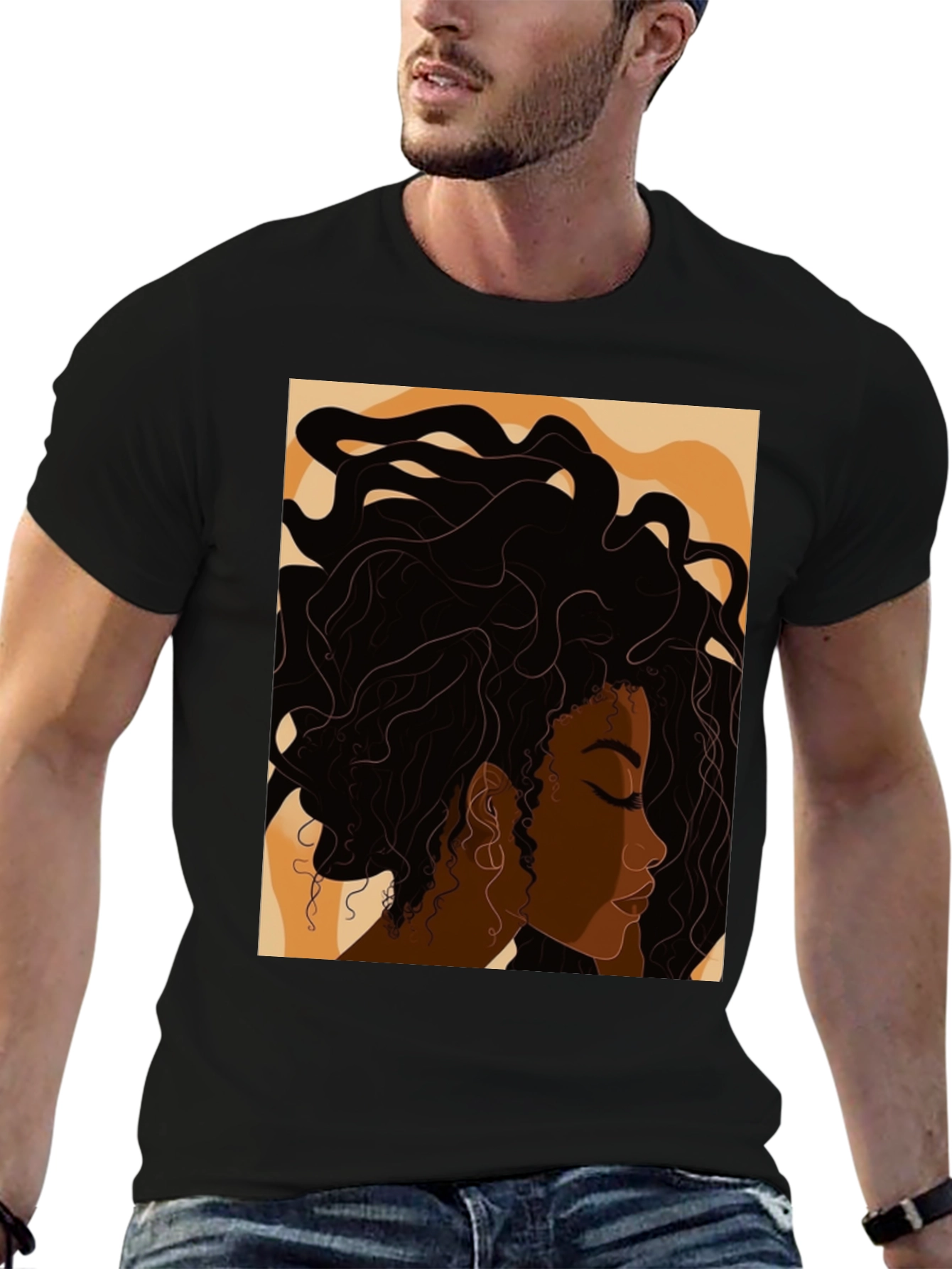 Black Woman Art Print T-Shirt