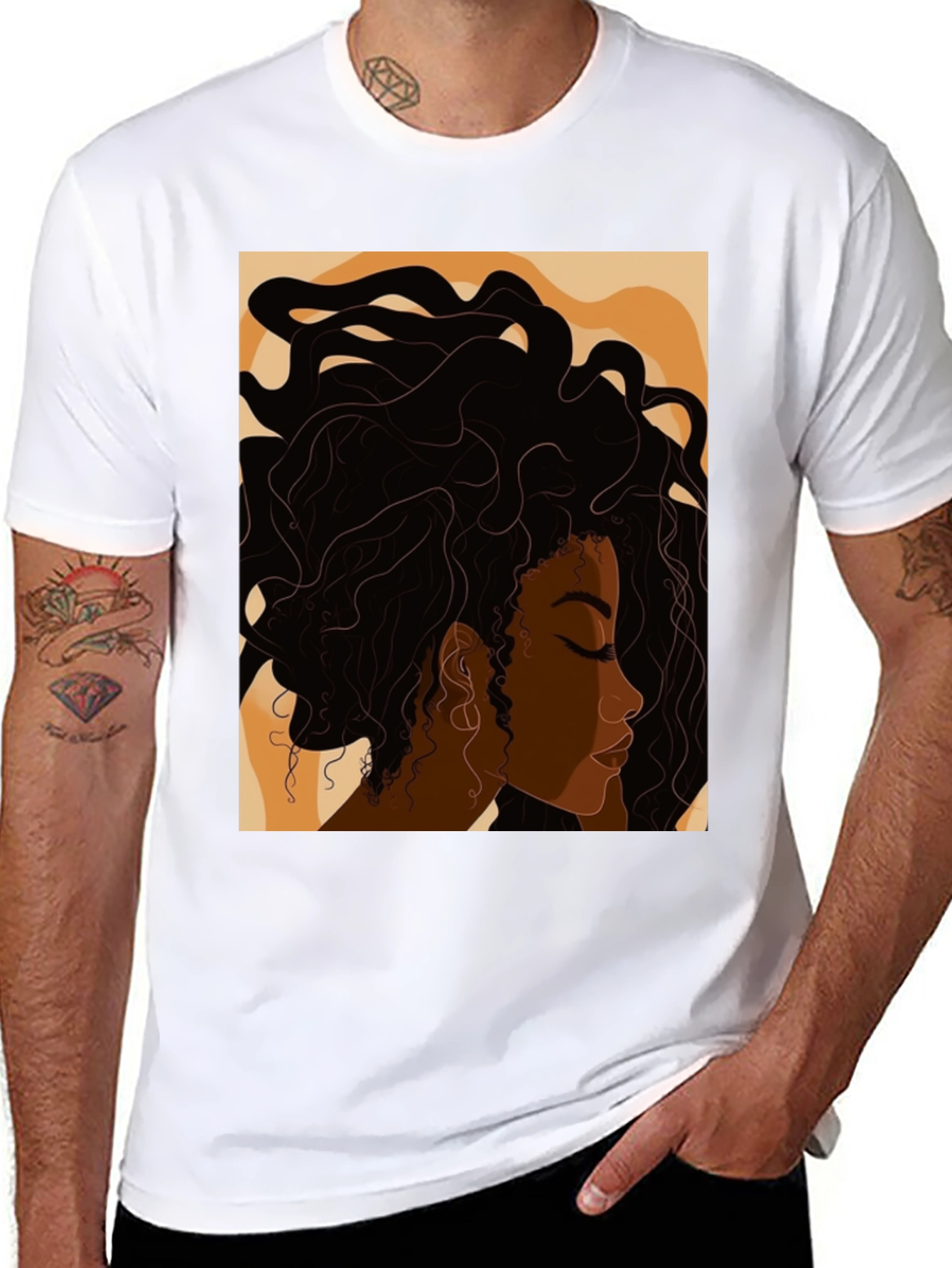 Black Woman Art Print T-Shirt