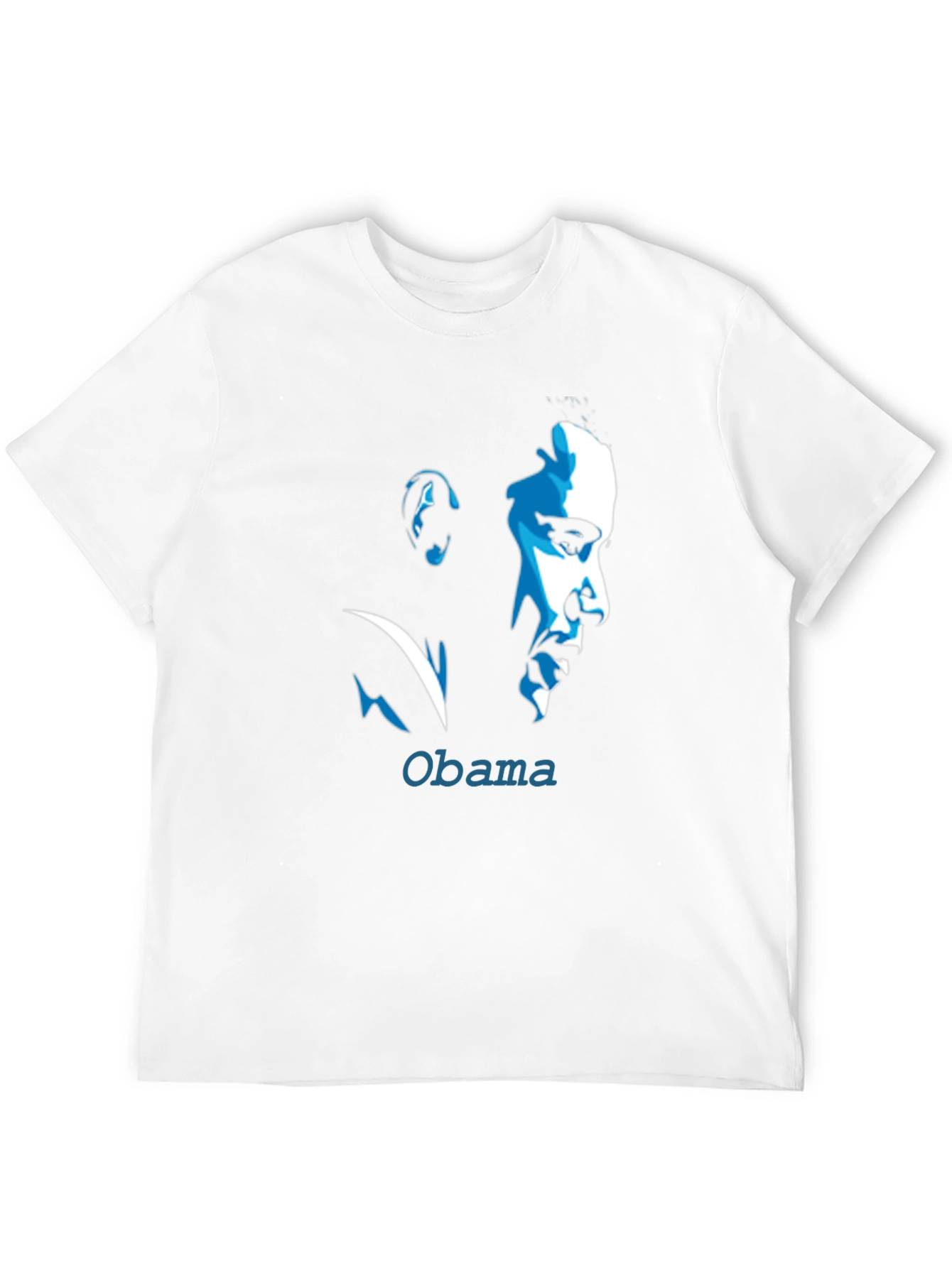 Obama Portrait Graphic Tee - Cool Black T-Shirt