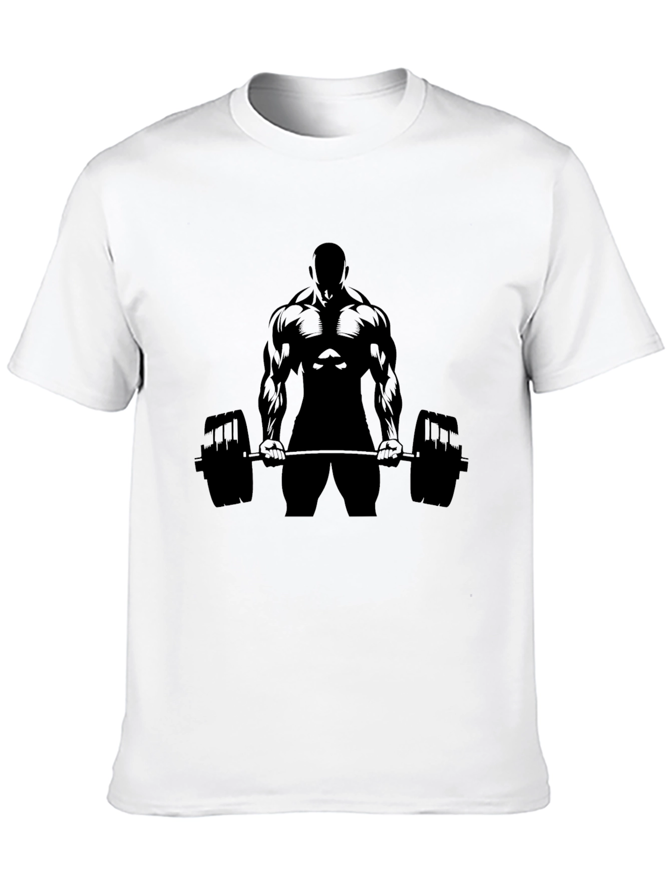 Muscle Man Barbell Graphic Tee - Black