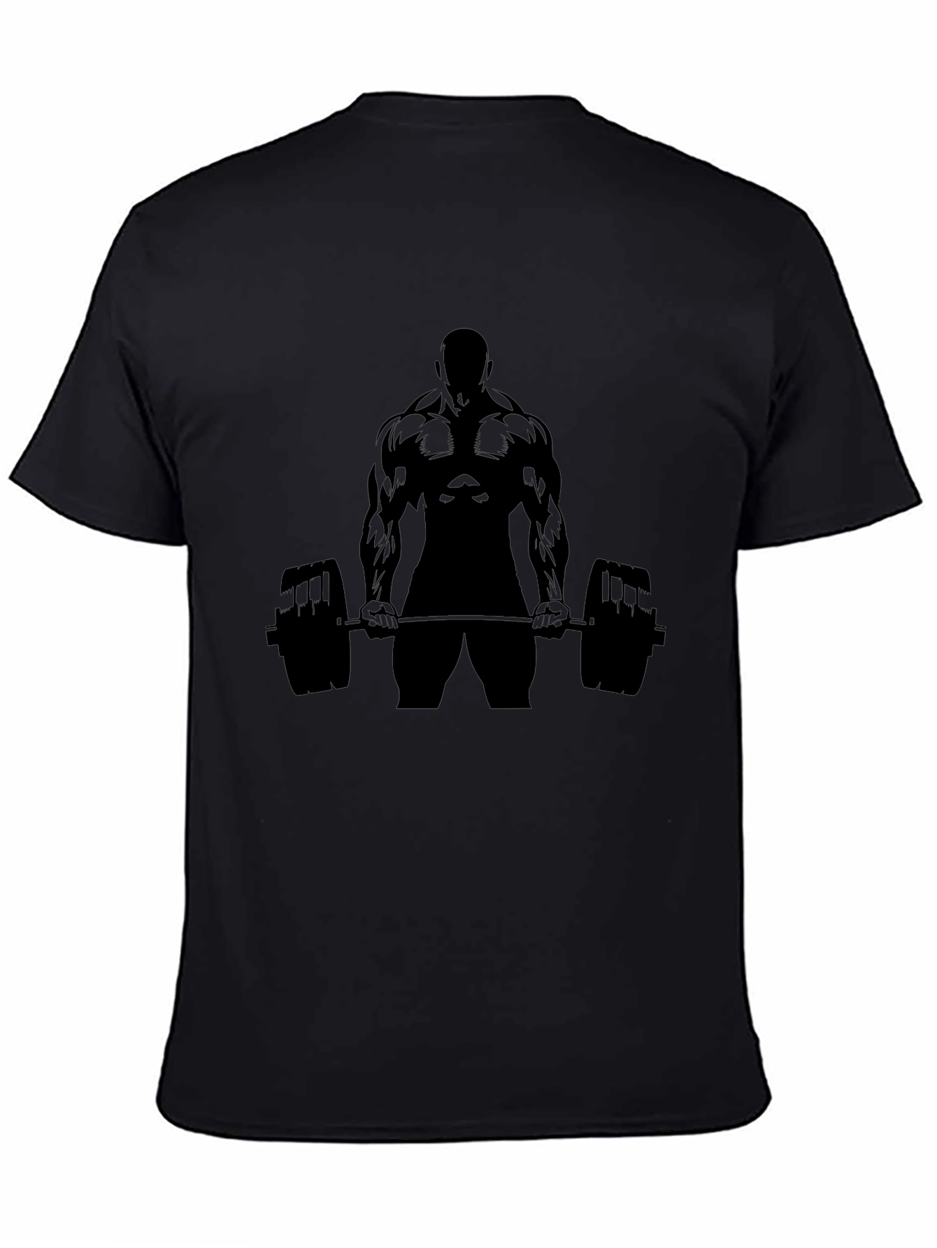 Muscle Man Barbell Graphic Tee - Black