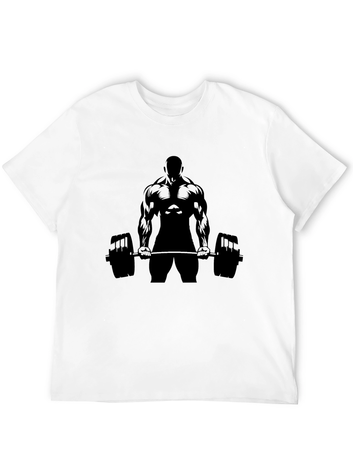 Muscle Man Barbell Graphic Tee - Black