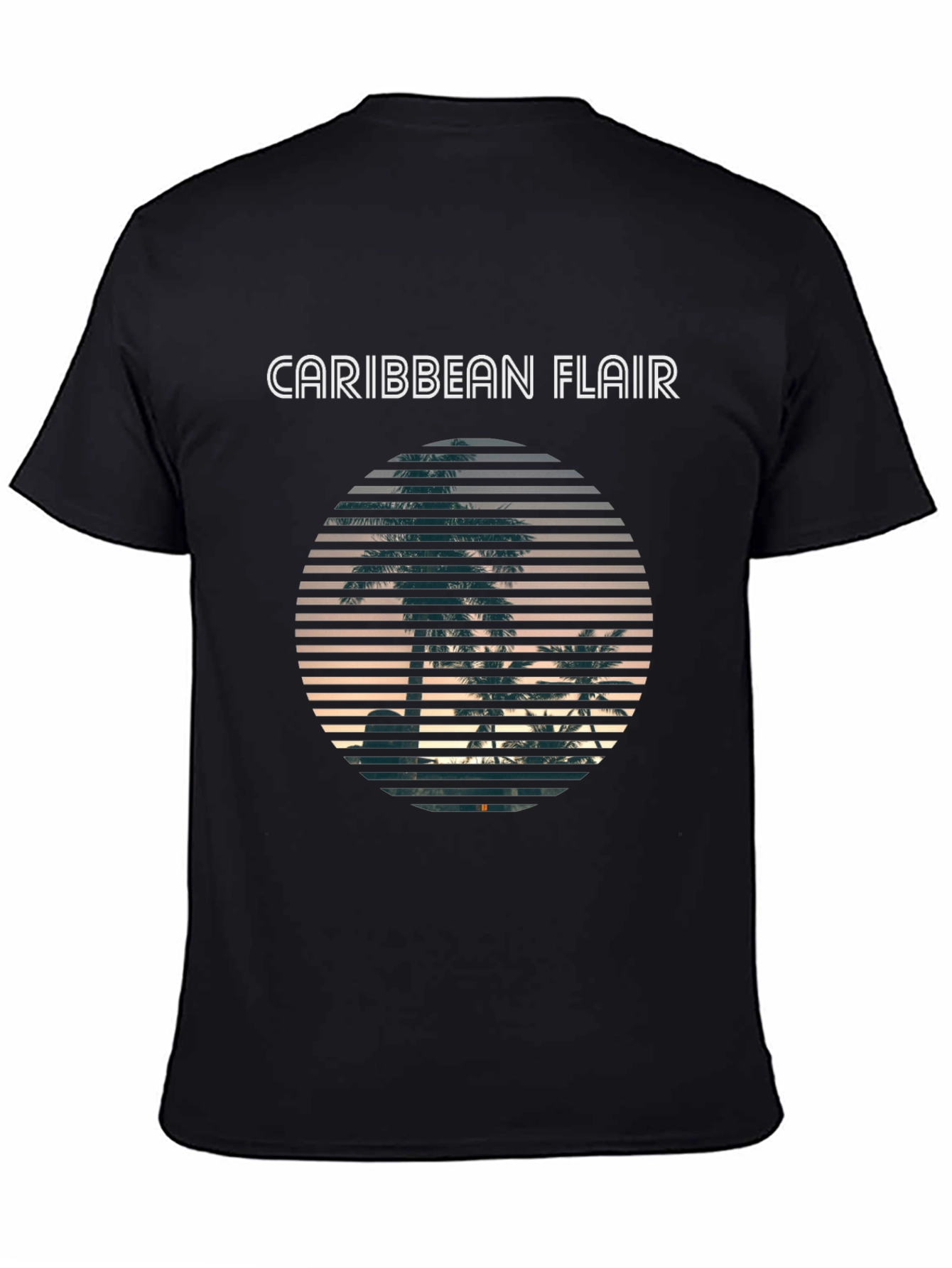Caribbean Flair Mens Black T-Shirt