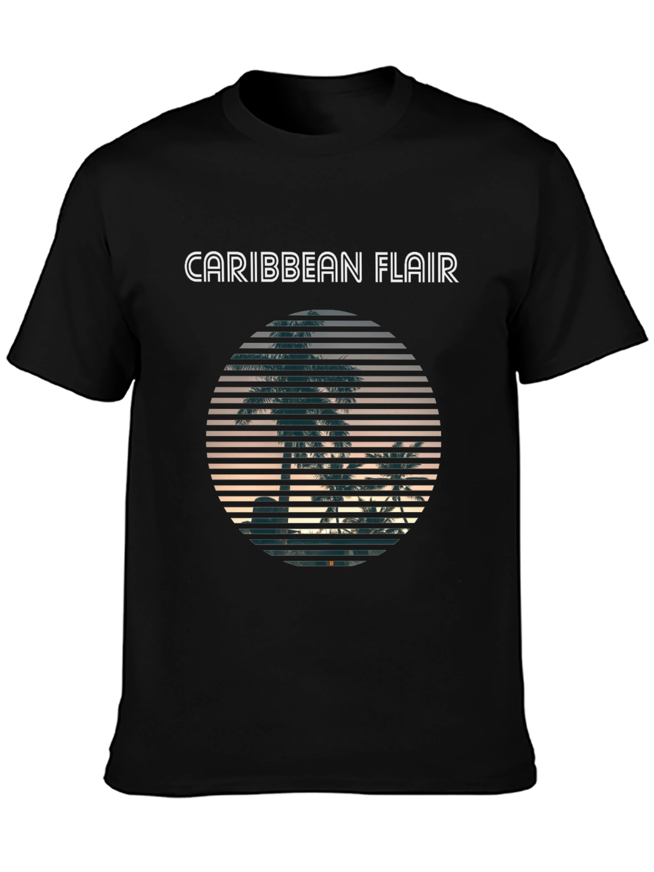 Caribbean Flair Mens Black T-Shirt