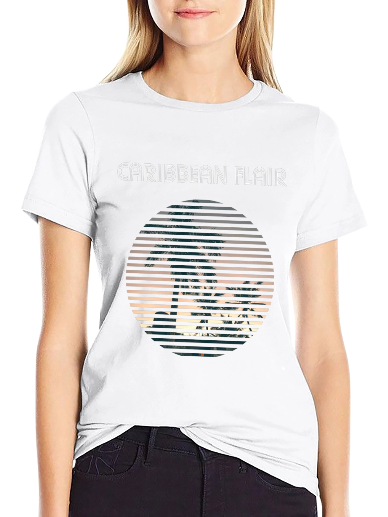 Caribbean Flair Mens Black T-Shirt