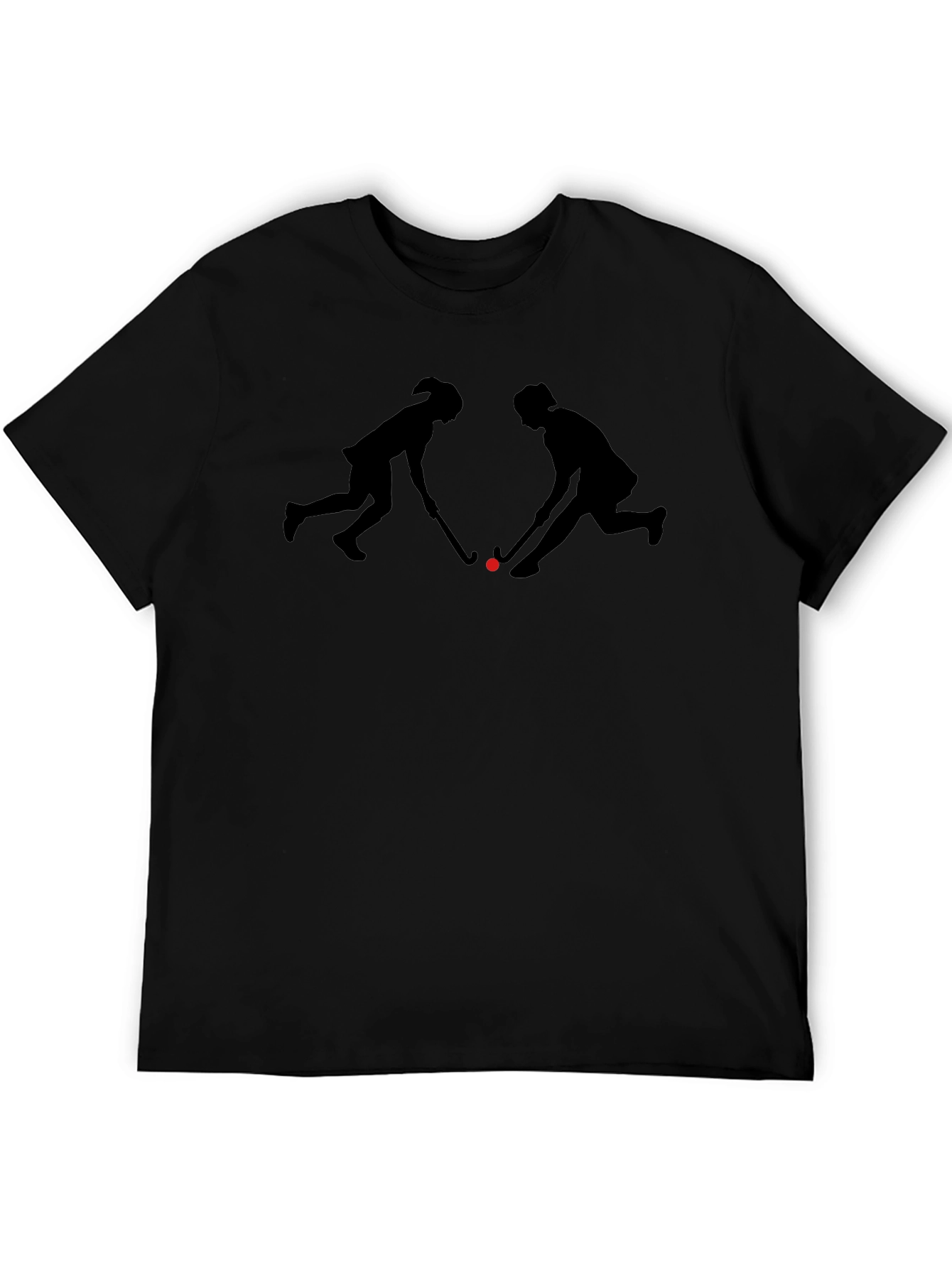 Hockey Players Silhouette Graphic T-Shirt