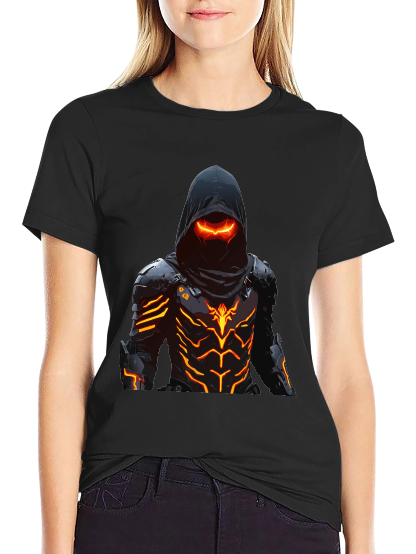 Cyberpunk Assassin Graphic Tee - Black