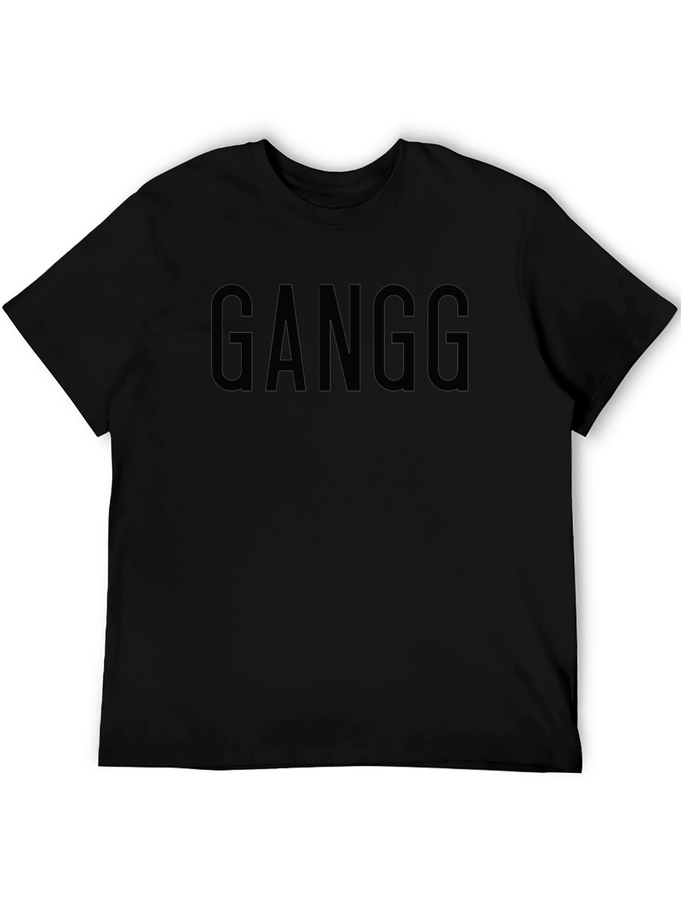 GANGG Black Crew Neck T-Shirt - Modern Fit