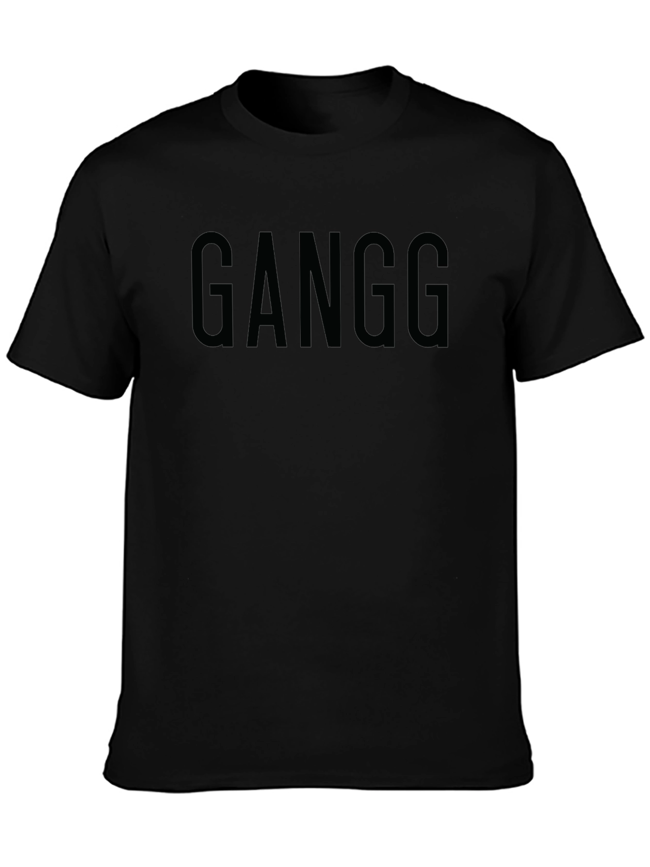 GANGG Black Crew Neck T-Shirt - Modern Fit