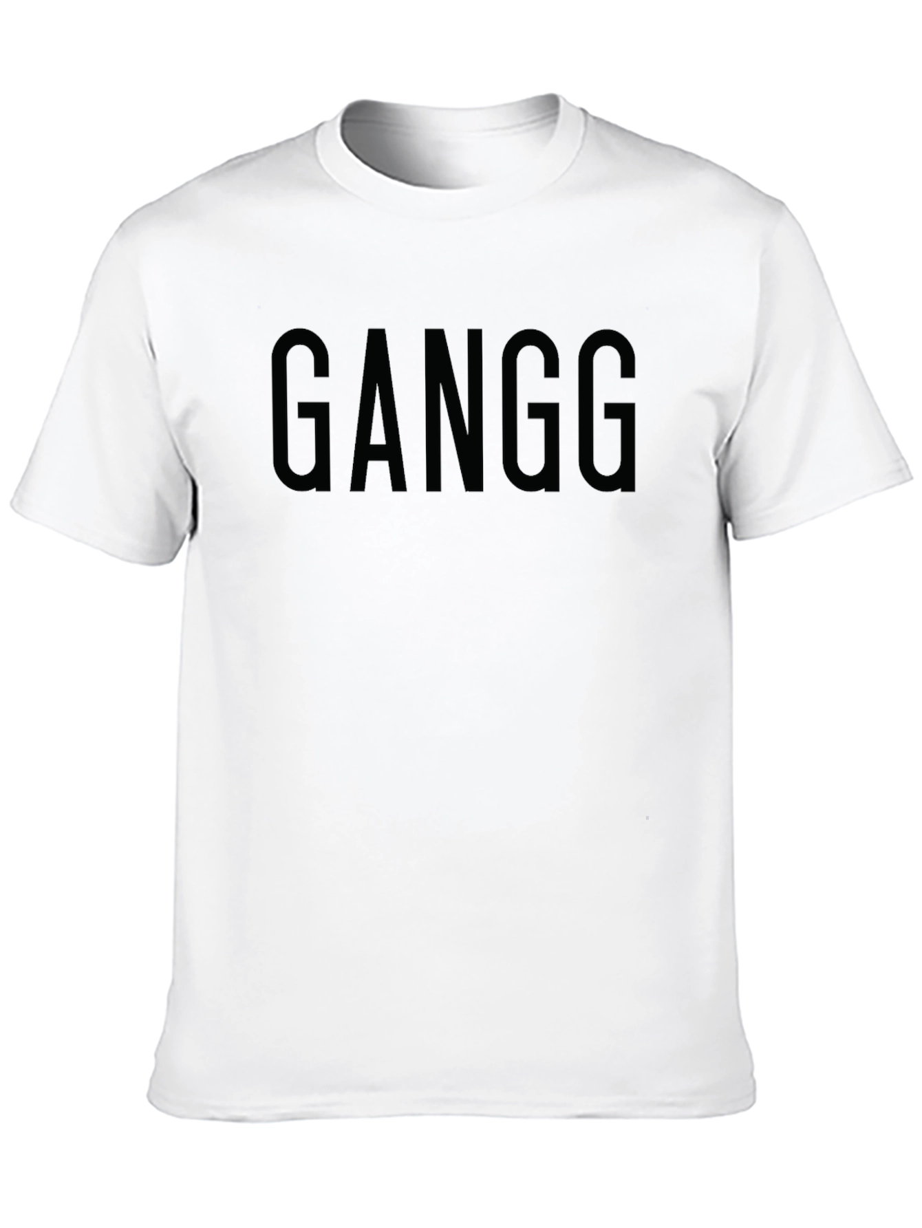 GANGG Black Crew Neck T-Shirt - Modern Fit