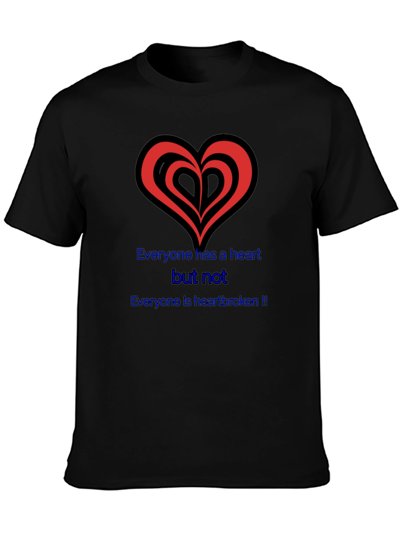 Heartbroken Graphic Tee - Black T-Shirt