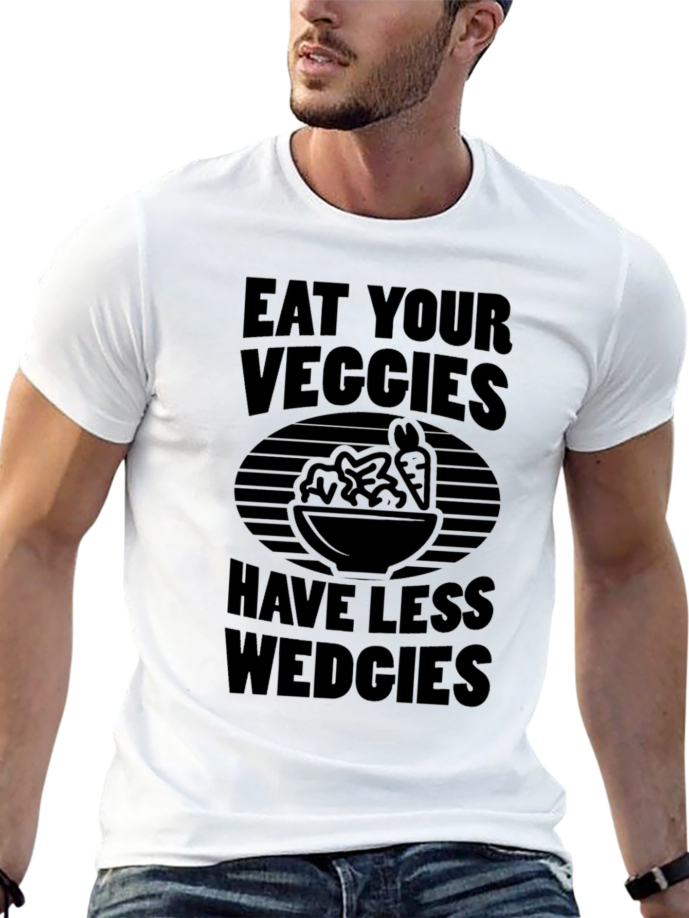 Eat Your Veggies Graphic Tee - Soft Cotton Blend