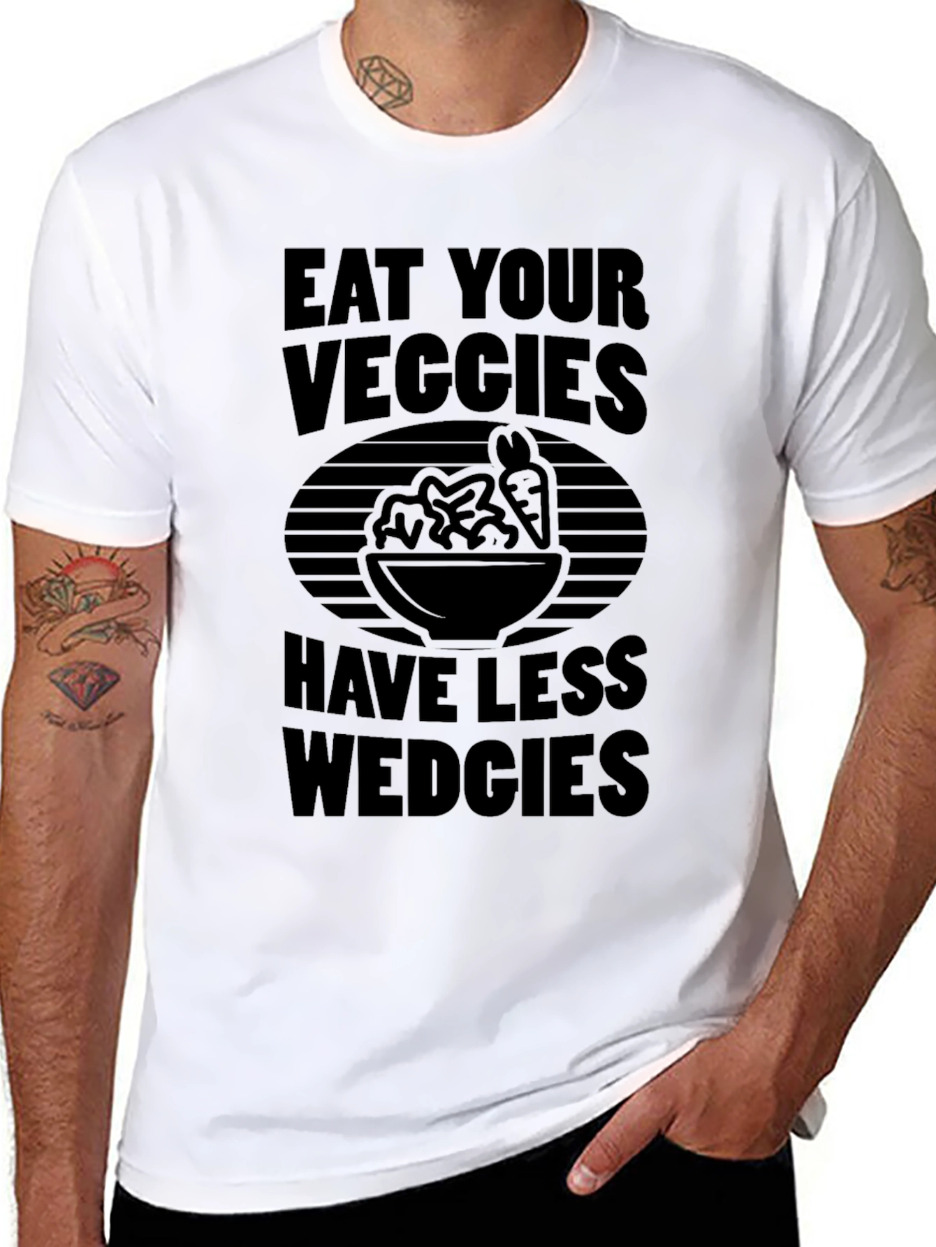 Eat Your Veggies Graphic Tee - Soft Cotton Blend