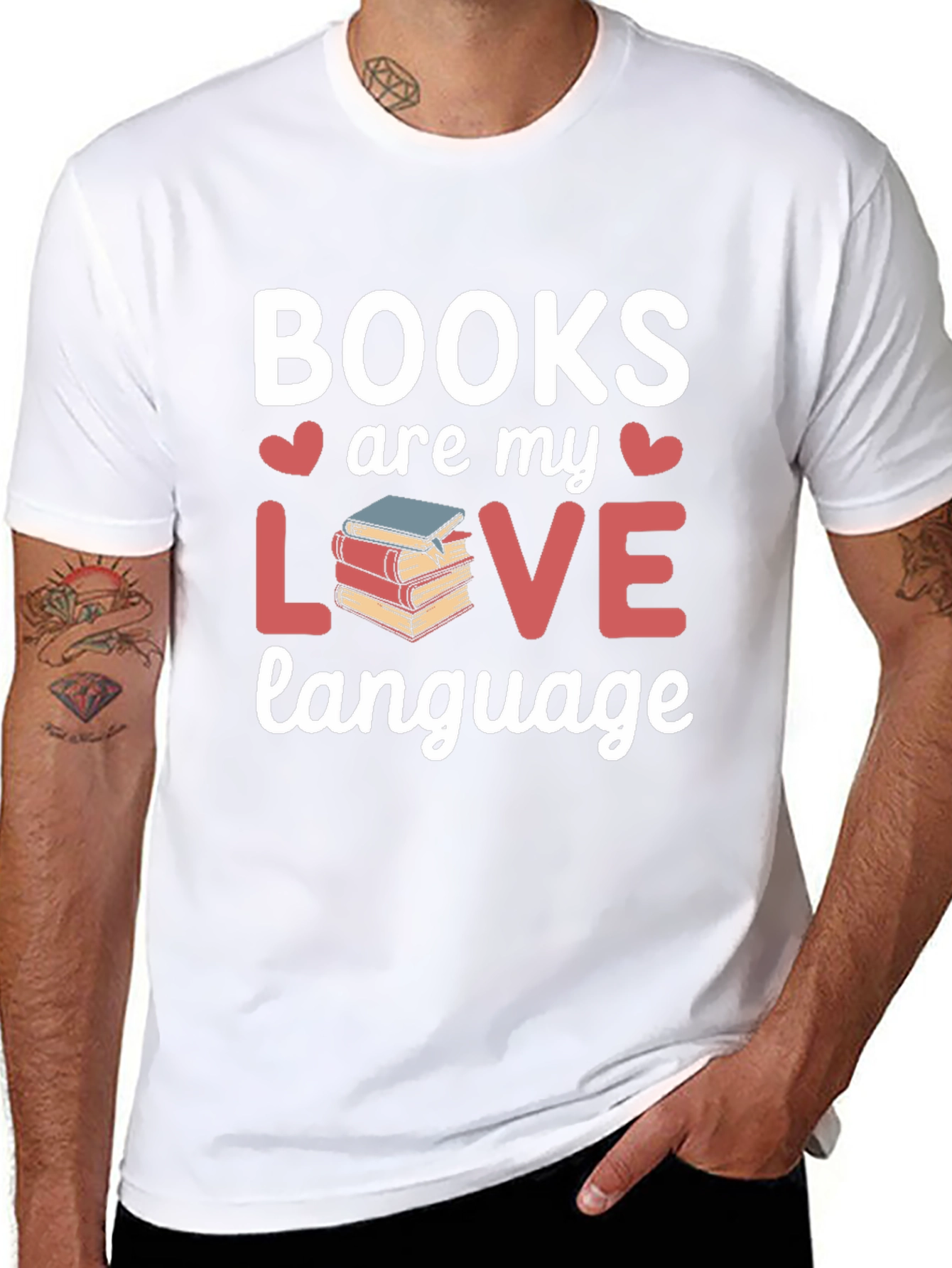 Books Are My Love Language Graphic T-Shirt