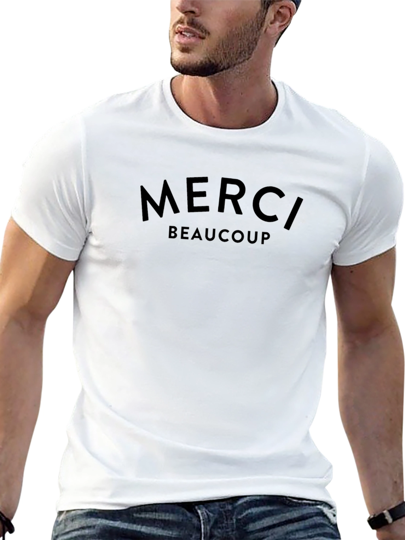 Merci Beaucoup Black Crew Neck T-Shirt
