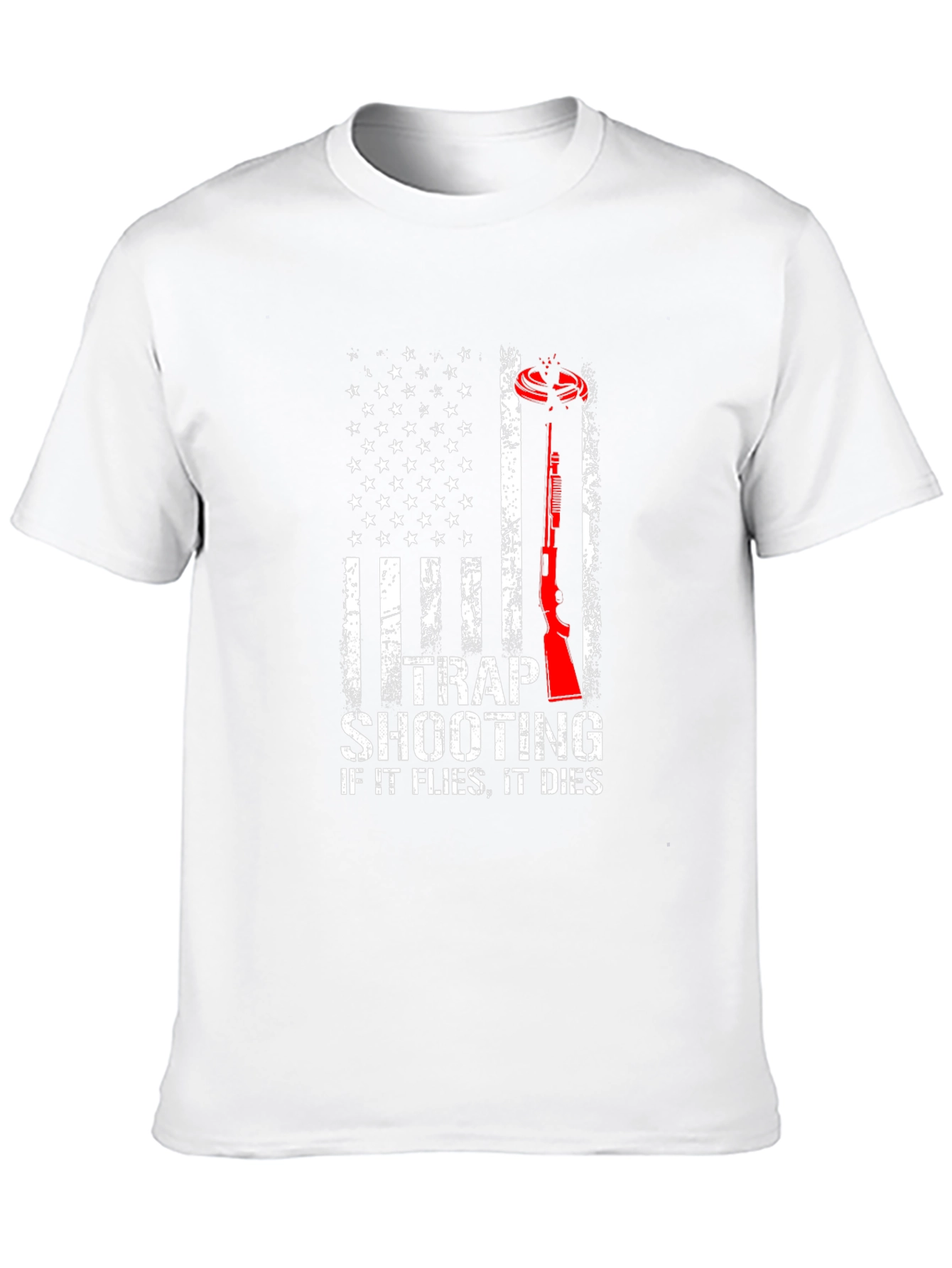 Trap Shooting American Flag T-Shirt