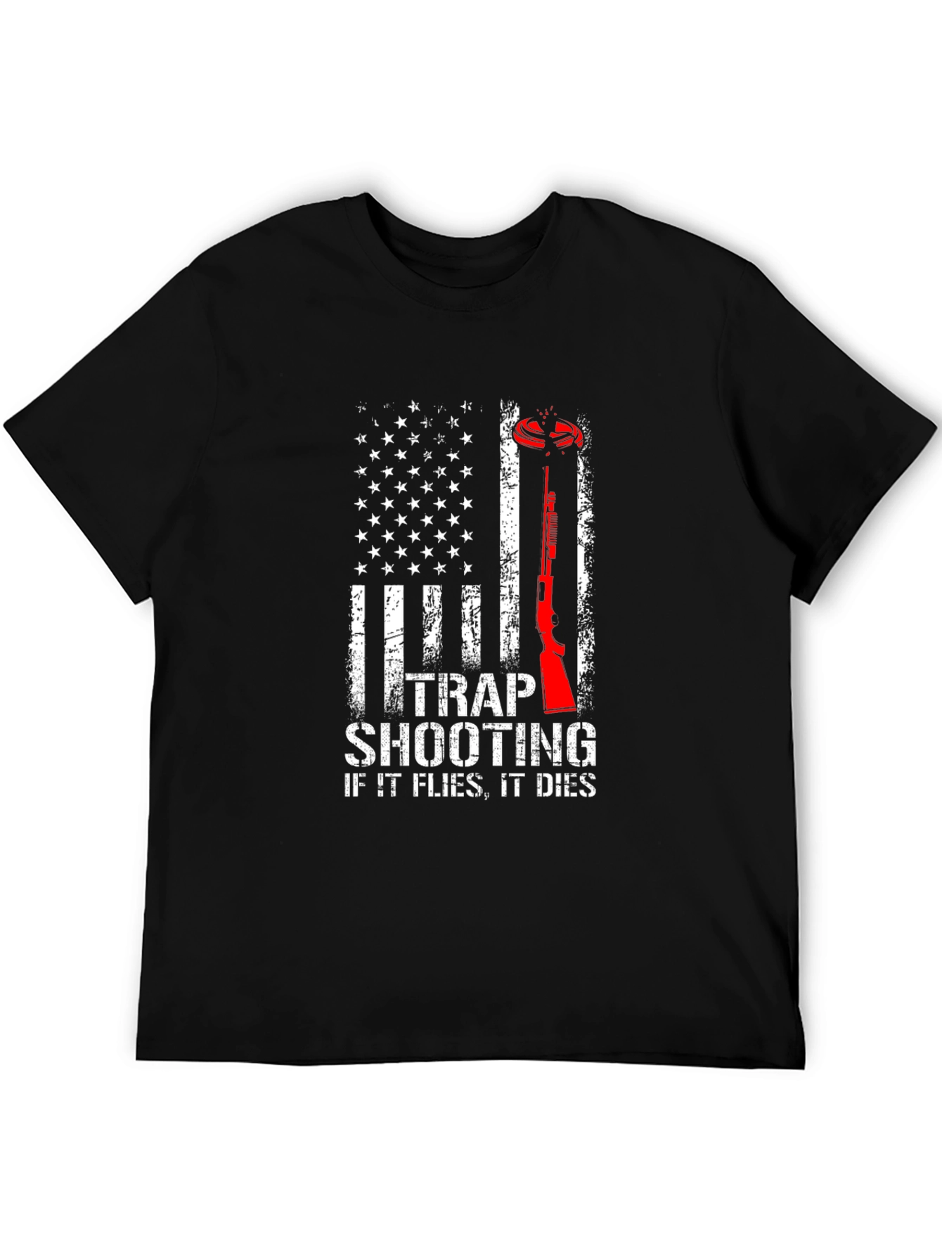 Trap Shooting American Flag T-Shirt