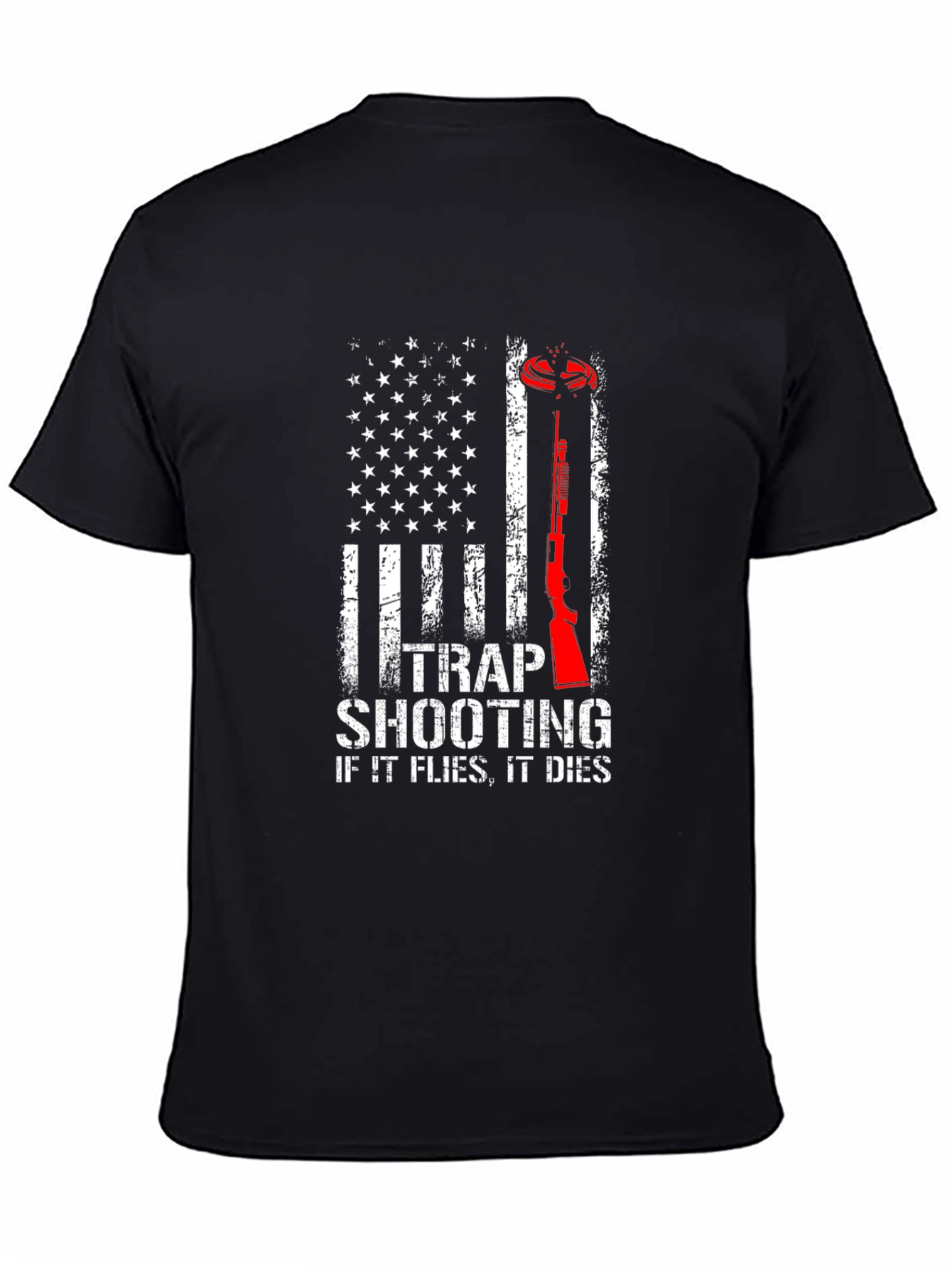 Trap Shooting American Flag T-Shirt