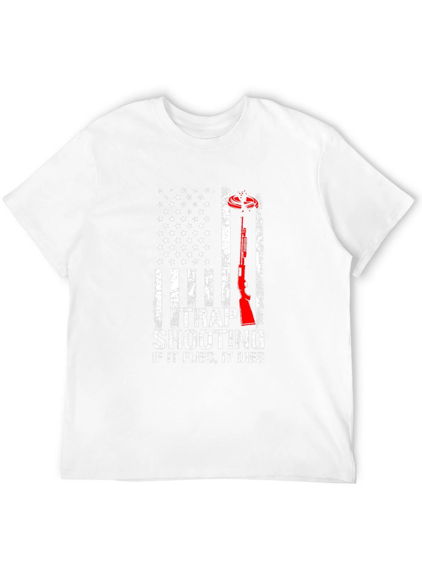 Trap Shooting American Flag T-Shirt