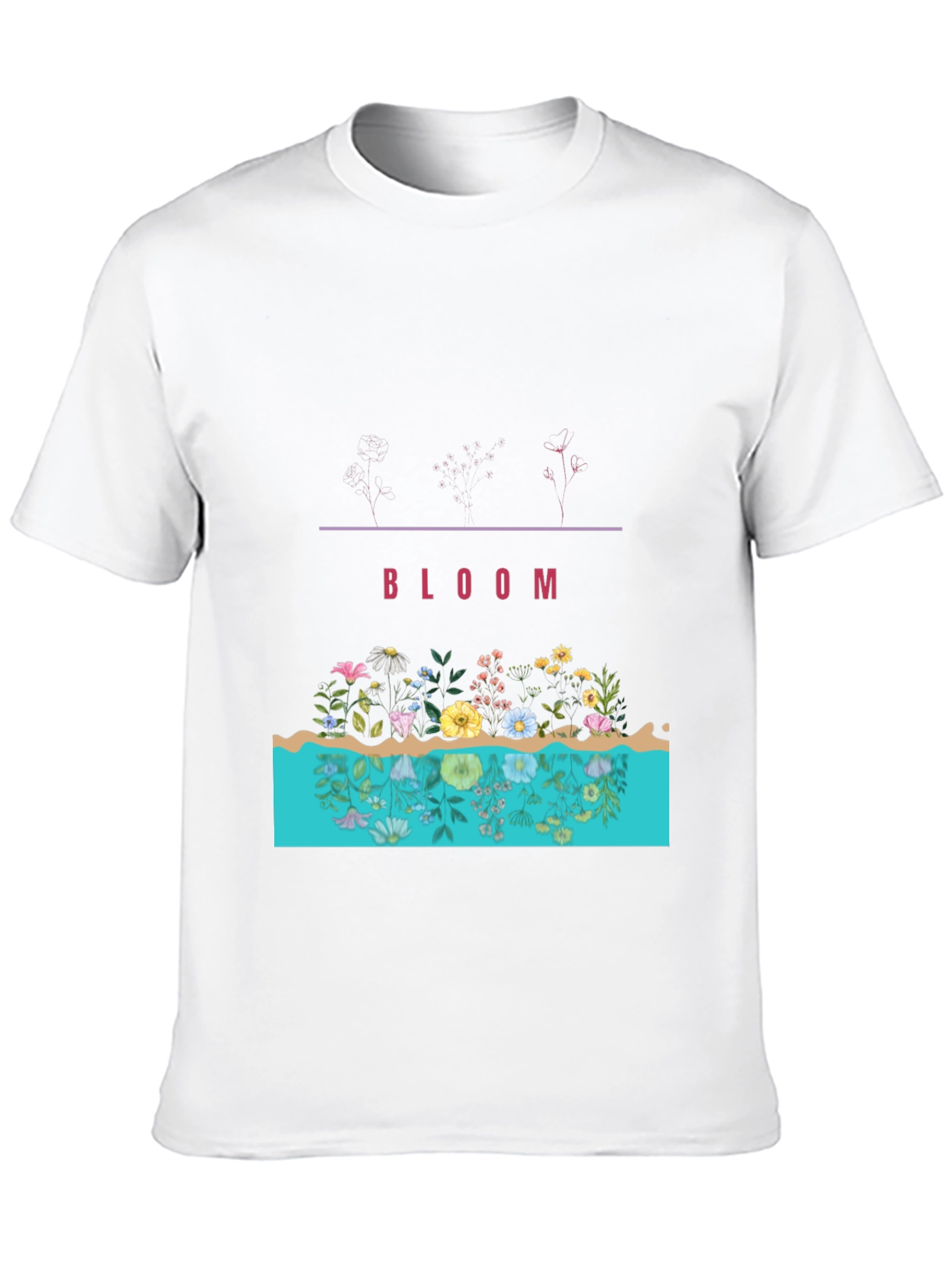 Bloom Graphic Print Black Tee
