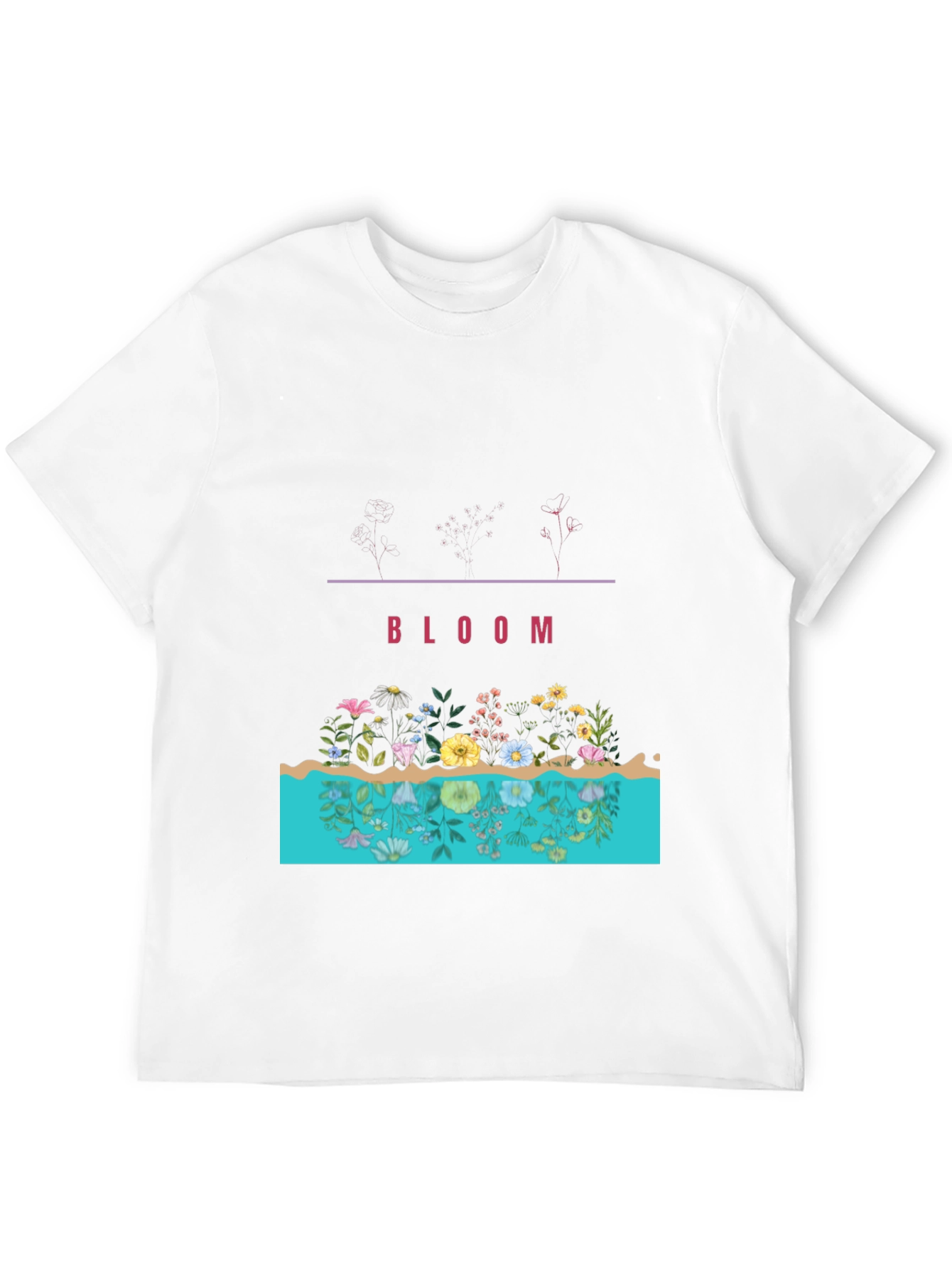 Bloom Graphic Print Black Tee