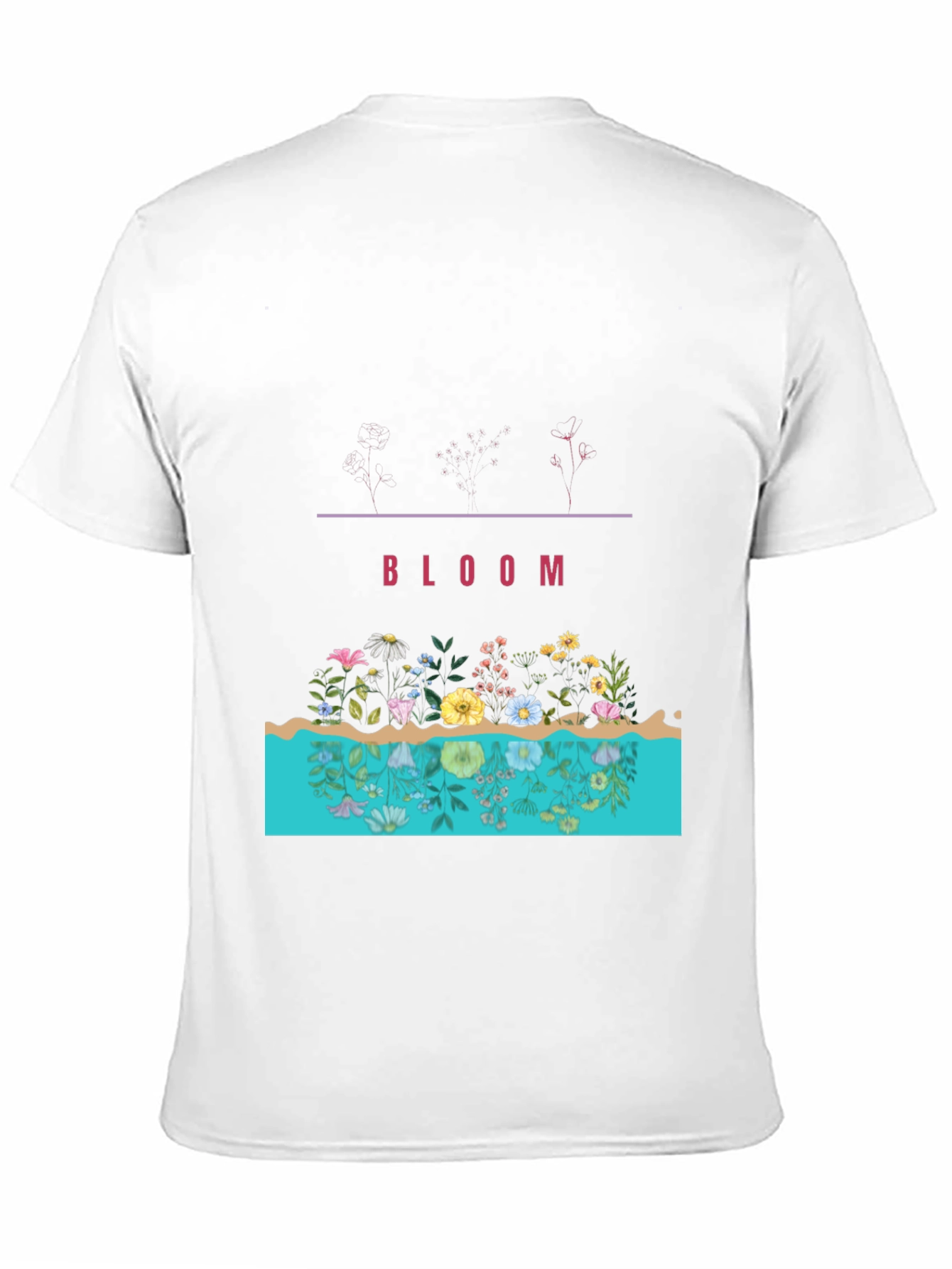 Bloom Graphic Print Black Tee