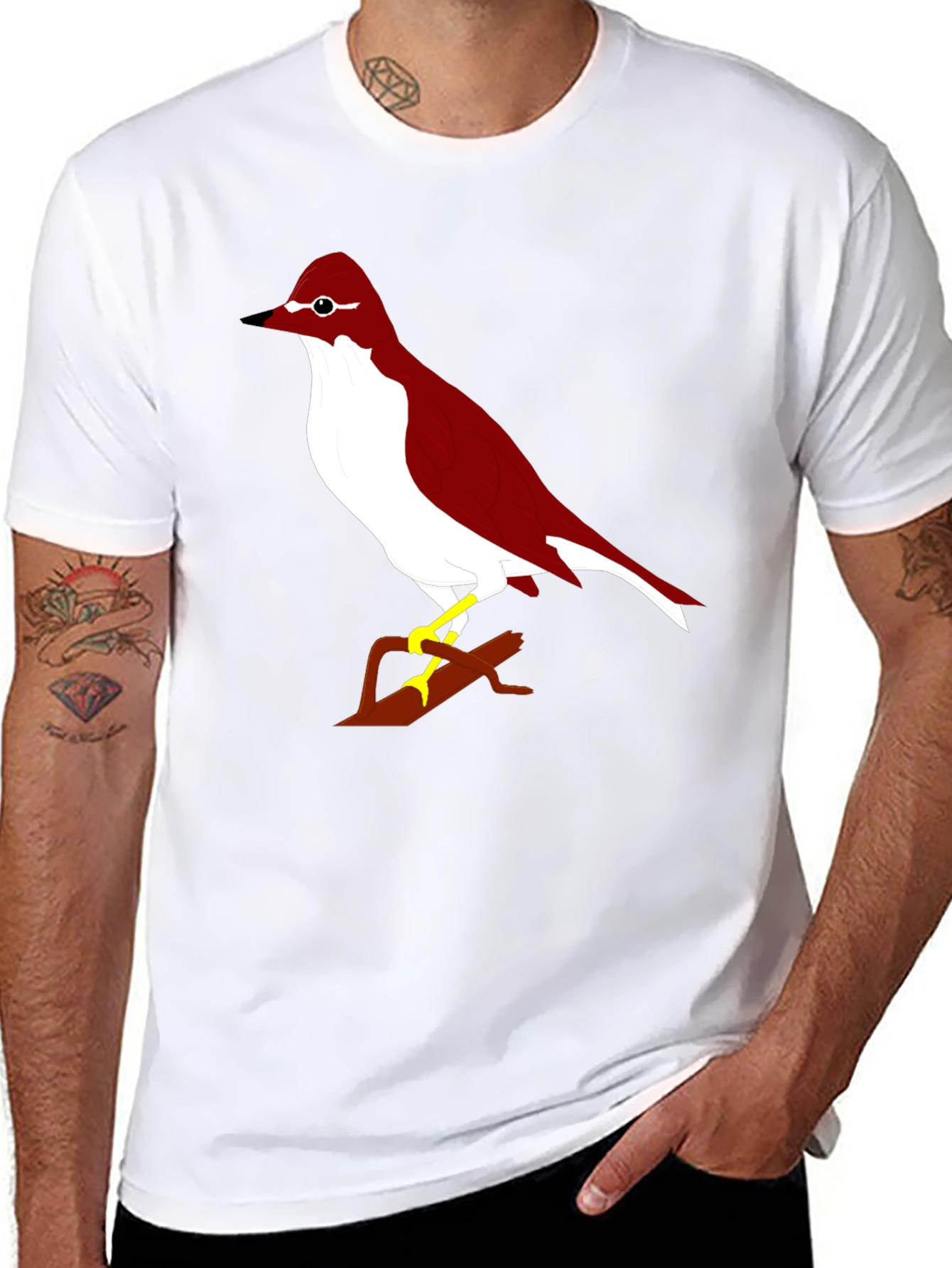 Bird Graphic Black T-Shirt